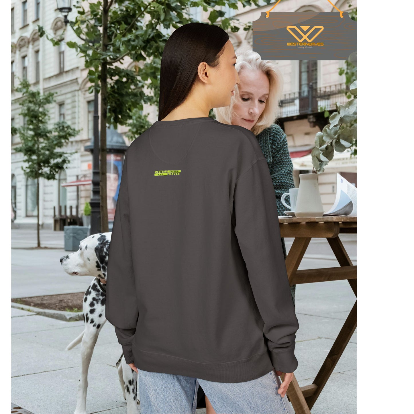 Unisex ComfortWash® Garment Dyed Crewneck Sweatshirt_ N7* Series USCGDCNSS PT2WW001_ Limited Edition Comfort & Retro Flair by WesternWaves: