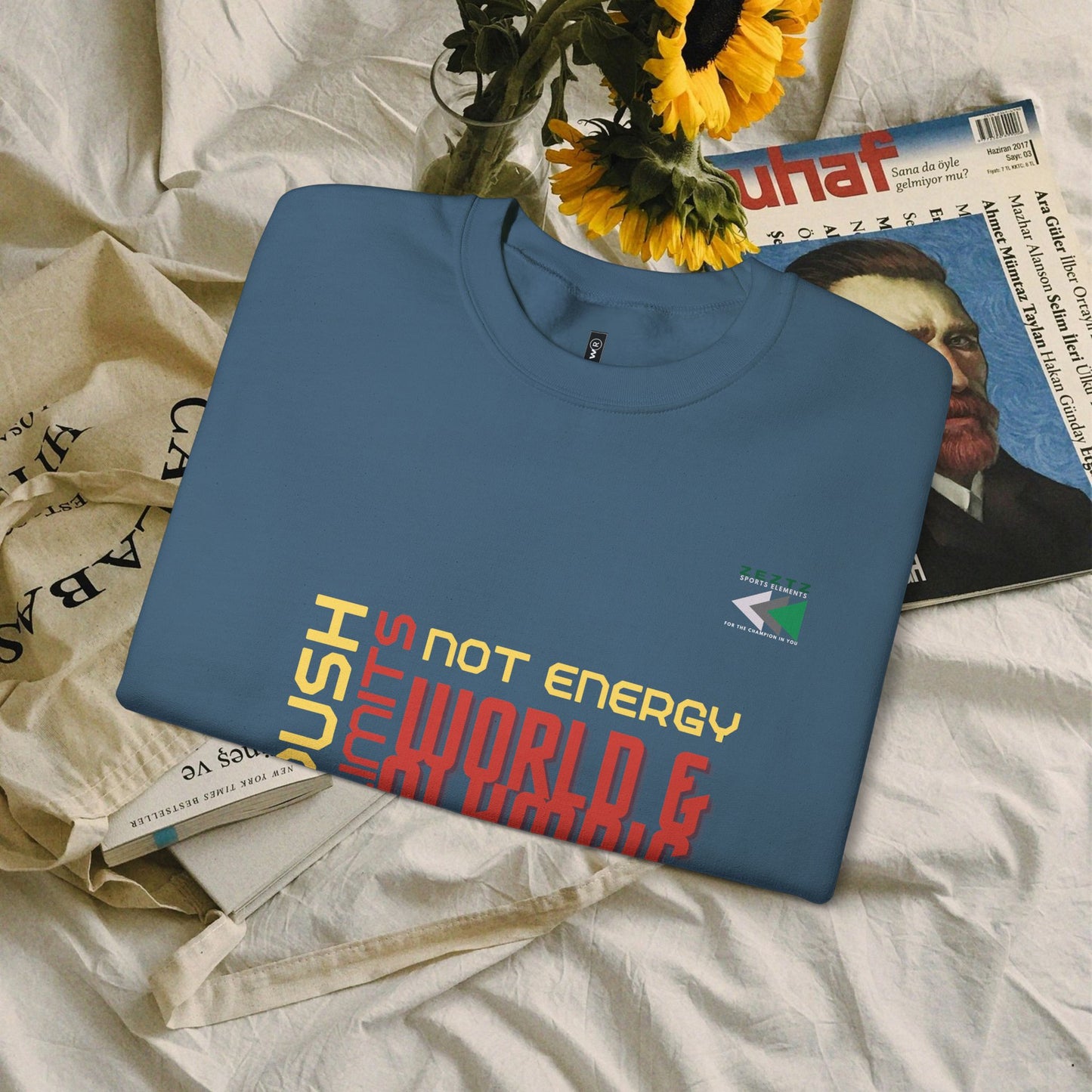 Unisex Heavy Blend™ Crewneck Sweatshirt_ N2 Sports Series UHBCSS PT2WW006_ Limited Edition ‘Zeztz’ Brand Sports Elements by WesternWaves: