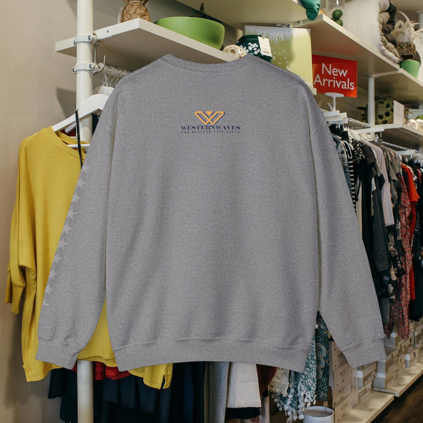 Unisex Heavy Blend™ Crewneck Sweatshirt_ N2 Series SPW UHBCSS PT2WW003_ Limited Edition 'DROPS' Brand Raw Classics by WesternWaves: