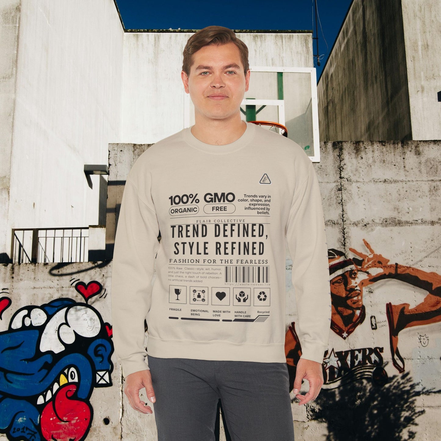 Unisex Heavy Blend™ Crewneck Sweatshirt_ N2 Series SPW UHBCSS PT2WW003_ Limited Edition 'DROPS' Brand Raw Classics by WesternWaves: