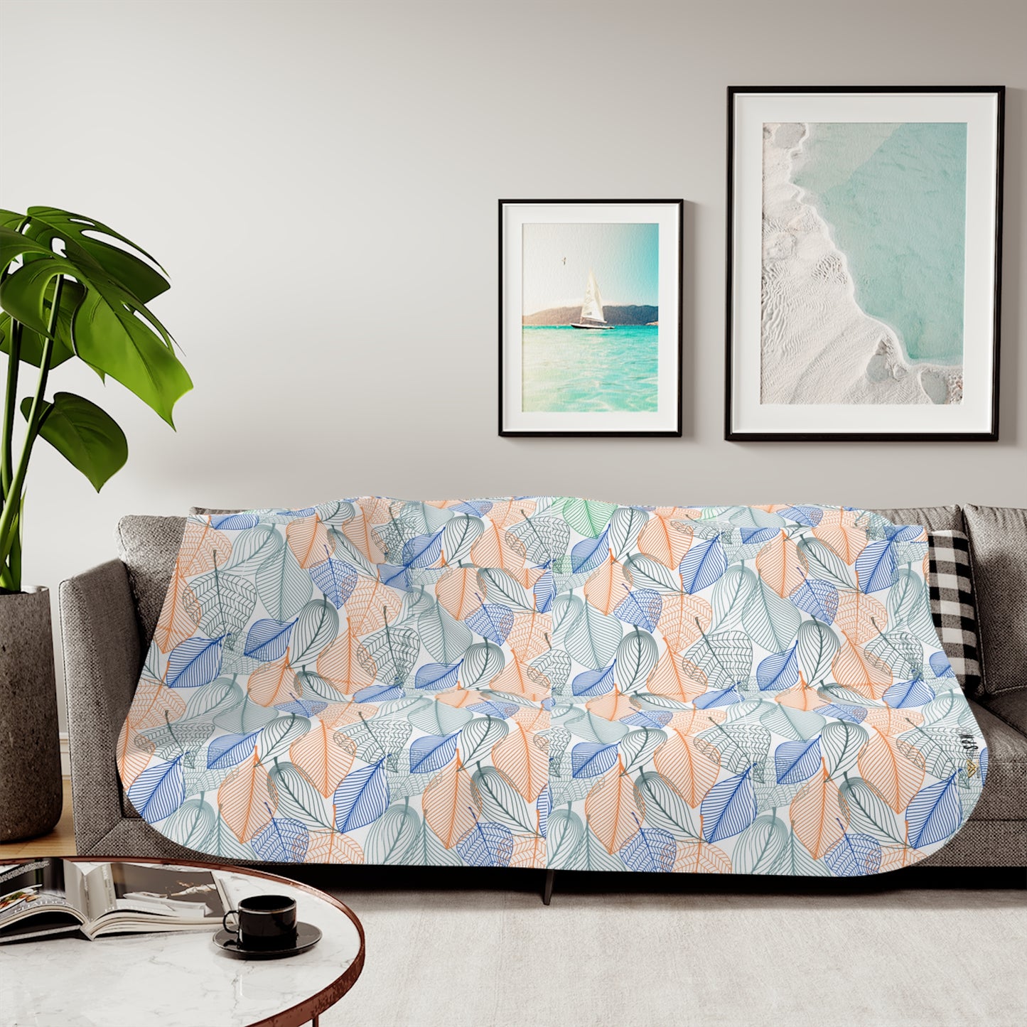 Sherpa Blankets (Two Colors)_ N2 Series SBI2C PT2WW004_ Limited Edition Customizable Design by WesternWaves: