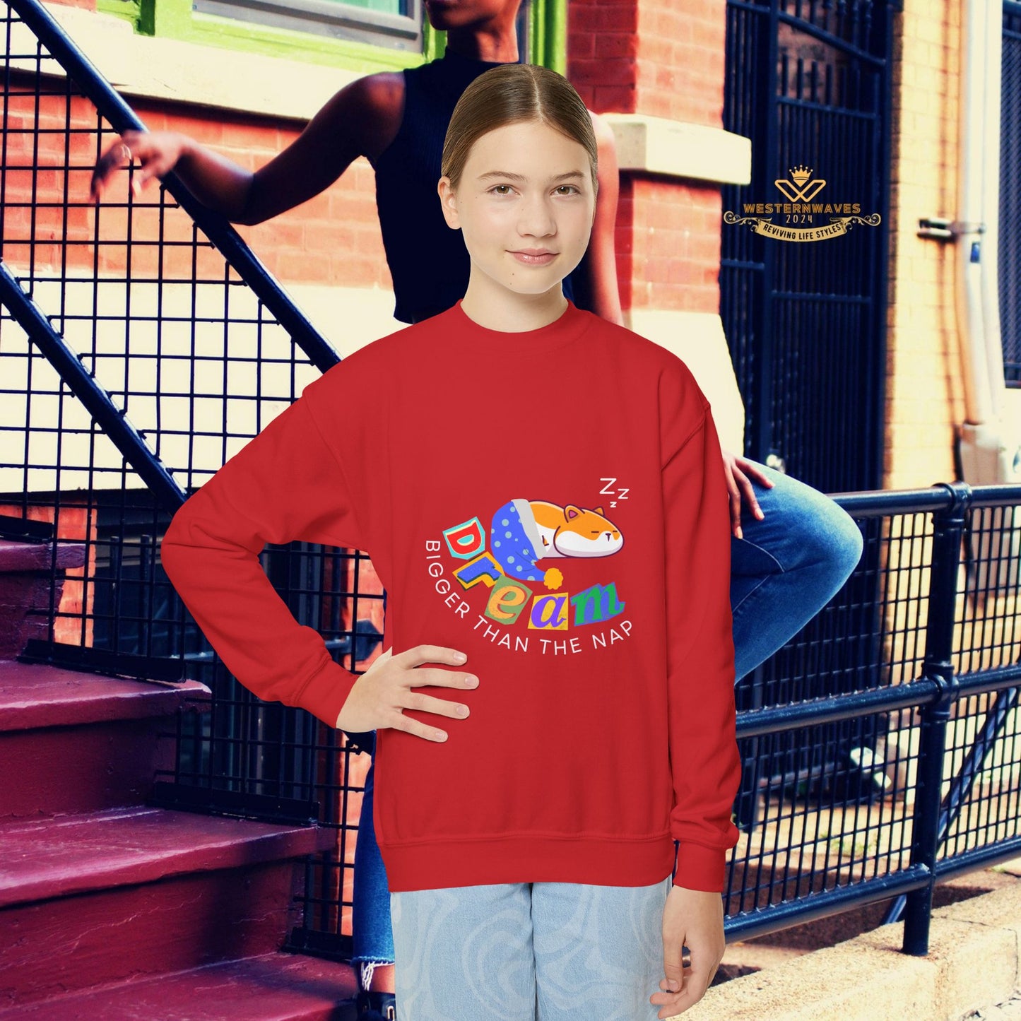 Youth Crewneck Sweatshirt_ N3+ Series YCNSS PT2WW001_ Limited Edition Perfect Companion for the School, Sports & Casual hangouts by WesternWaves: