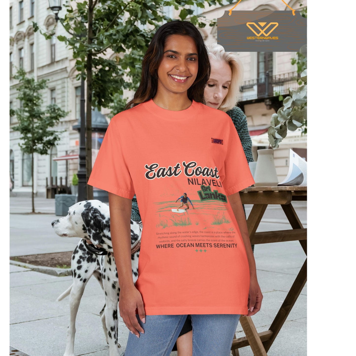 Unisex Garment-Dyed Drop-Shoulder T-Shirt_ N7* Series USGDDSTSHIRT PT2WW002_ Limited Edition Style & Comfort by WesternWaves: