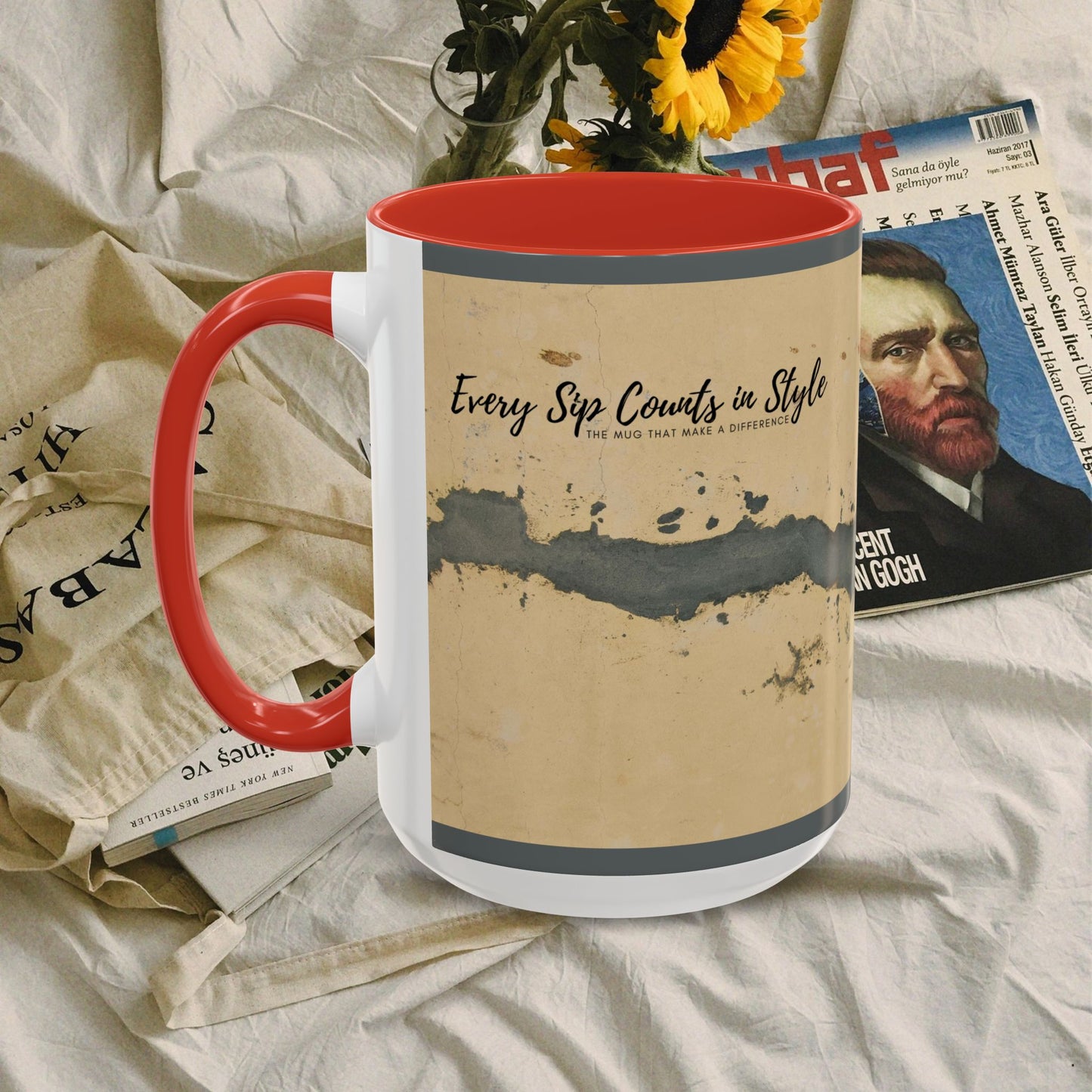 Accent Coffee Mug (11, 15oz) _ N3+ Series ACMUG PT2WW005_ Limited Edition Blend Style & Functionality by WesternWaves: