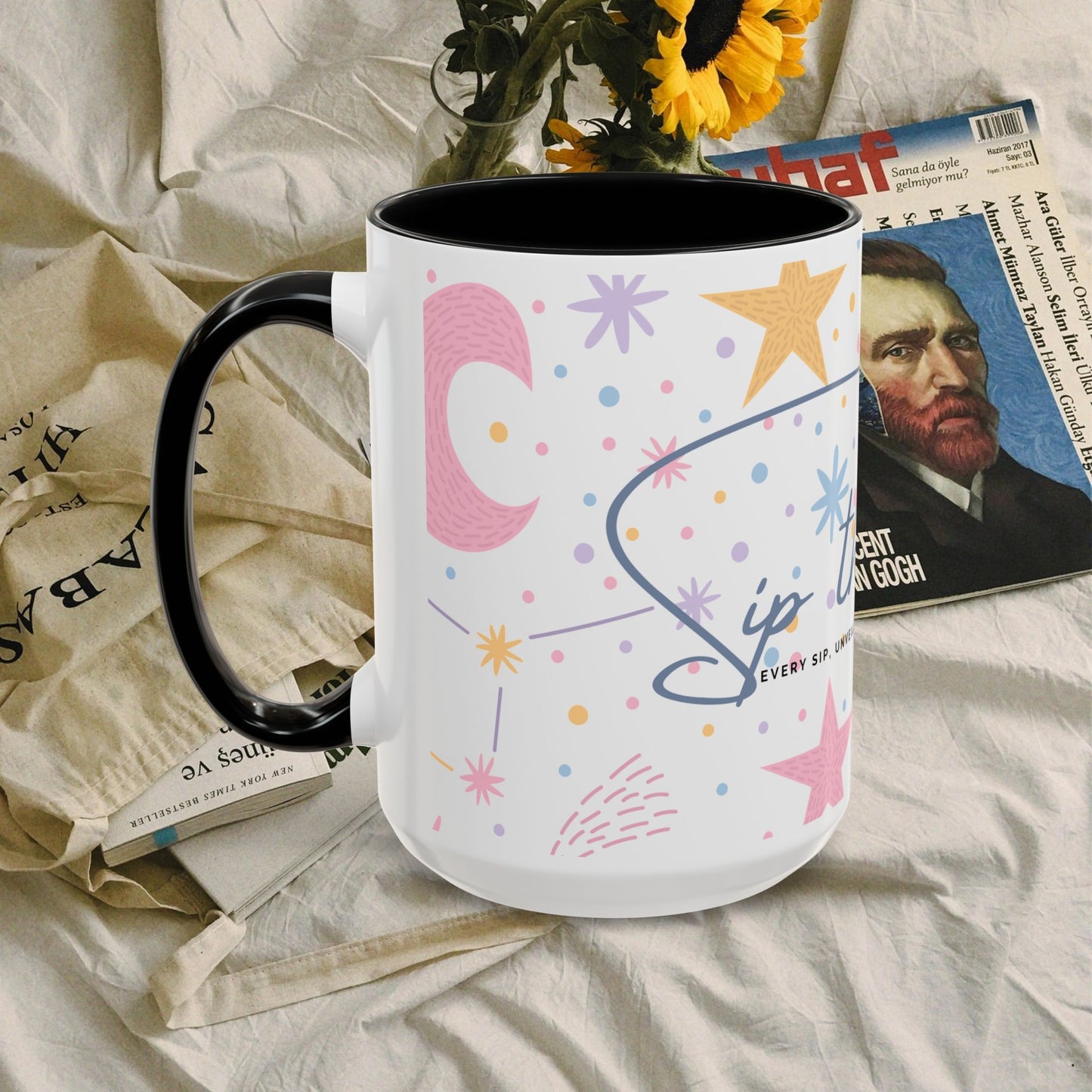 Accent Coffee Mug (11, 15oz) _ N3+ Series ACMUG PT2WW007_ Limited Edition Blend Style & Functionality by WesternWaves: