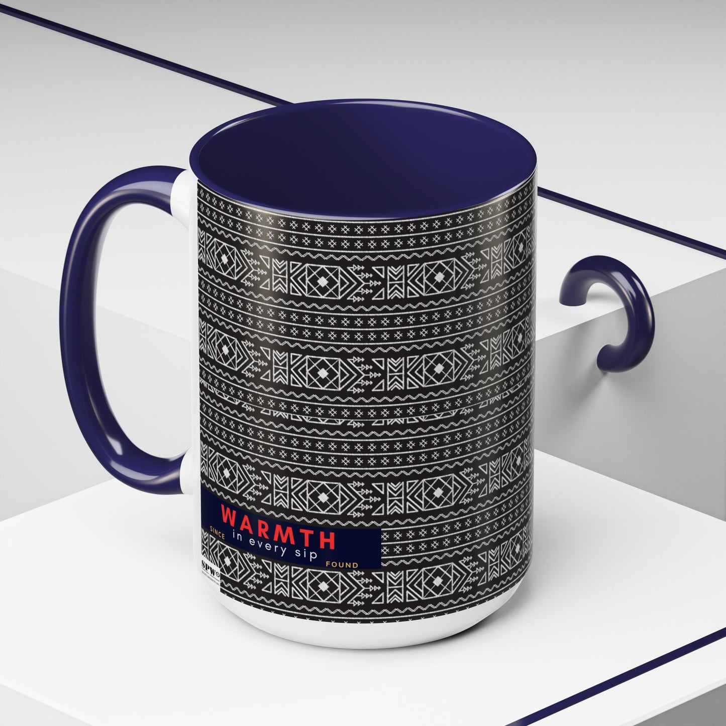 Accent Coffee Mug 11, 15oz_ N2 Series ACM11OZ PT2WW007_ Vibrant Limited Edition Design by WesternWawes: