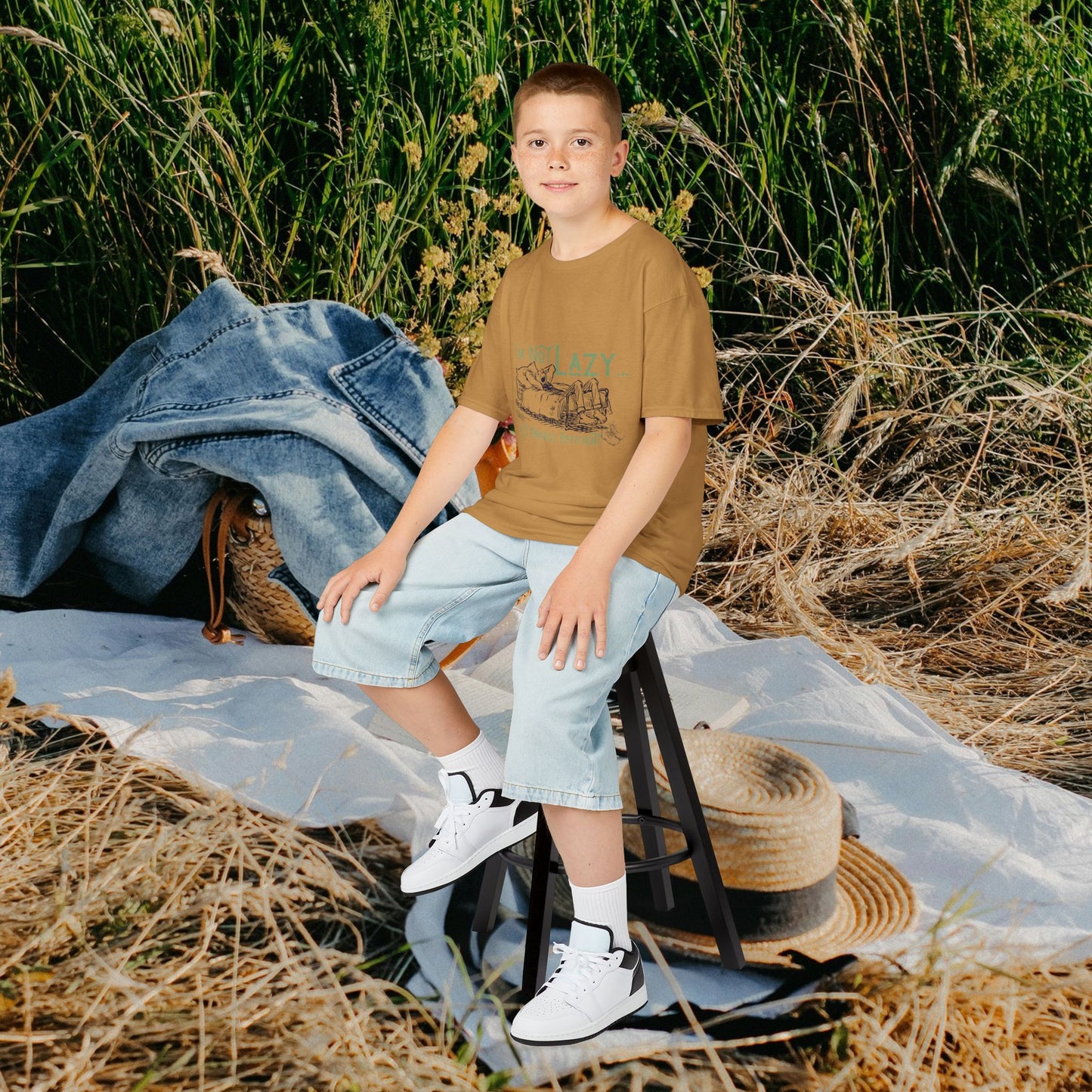 Kids Heavy Cotton™ Tee_ N2+ Series KHCT PT2WW009_ Limited Edition Durable Comfort for Every Adventure by WesternWaves: