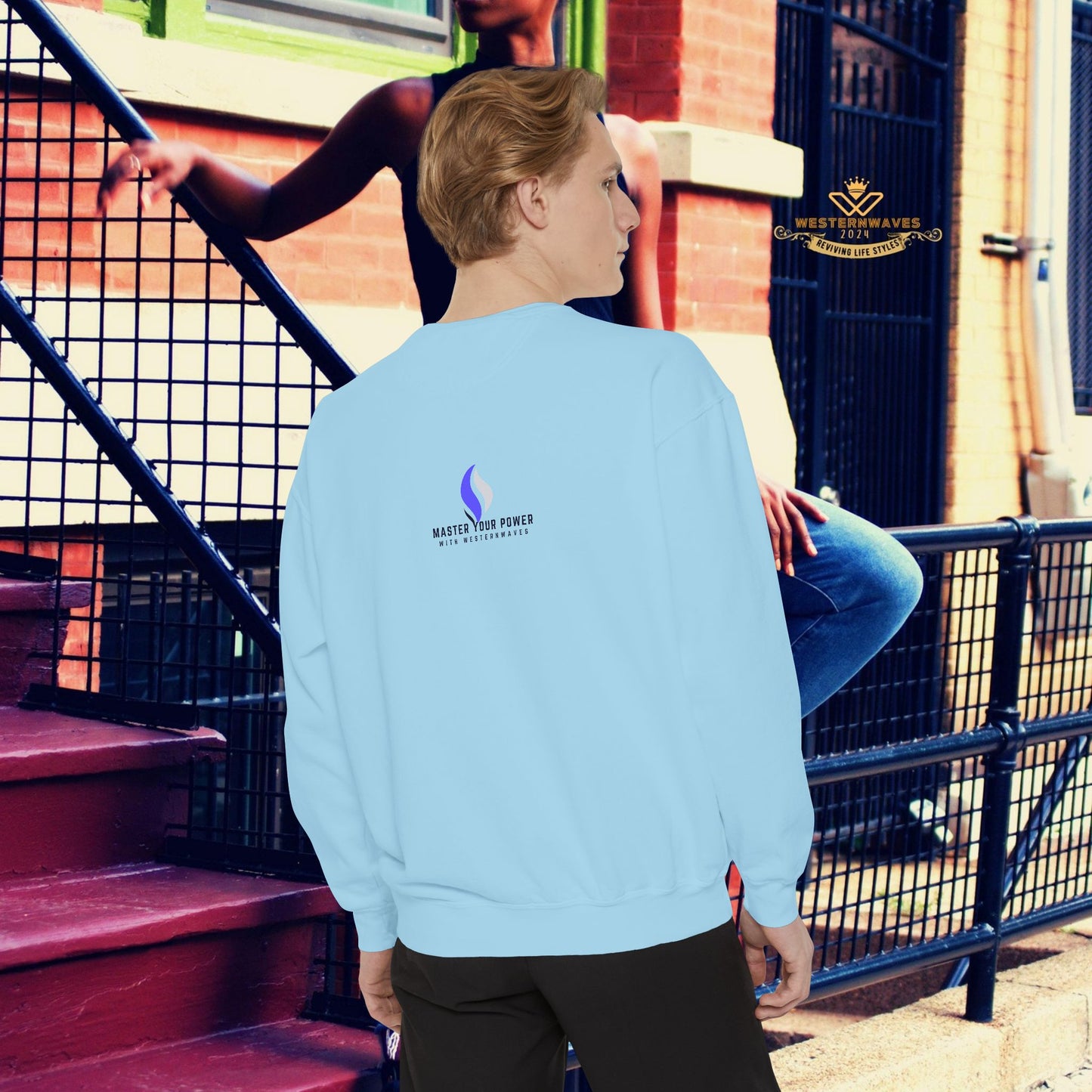 Unisex Garment-Dyed Sweatshirt_ N3+ Series UGDSS PT2WW002_ Limited Edition by WesternWaves_