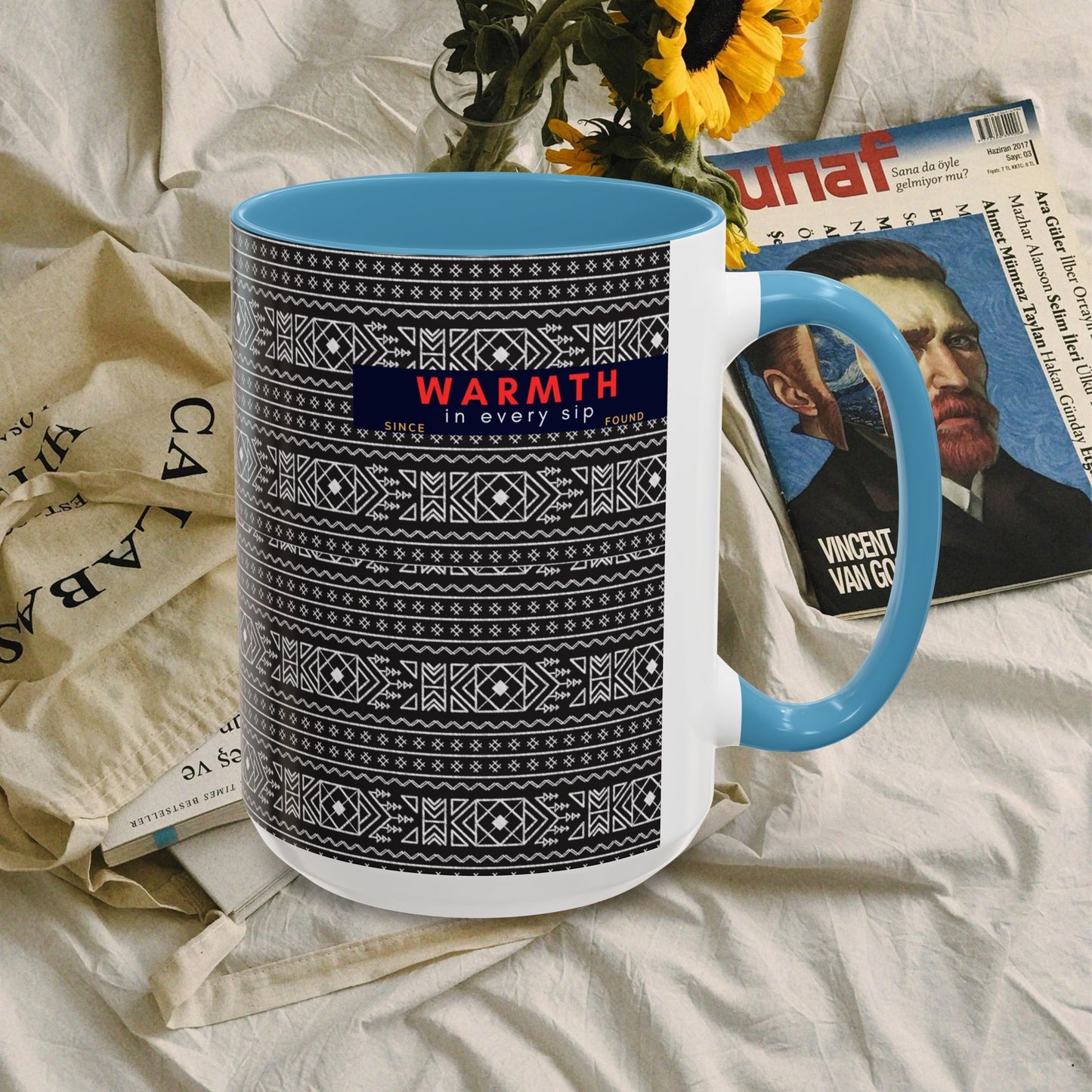 Accent Coffee Mug 11, 15oz_ N2 Series ACM11OZ PT2WW007_ Vibrant Limited Edition Design by WesternWawes: