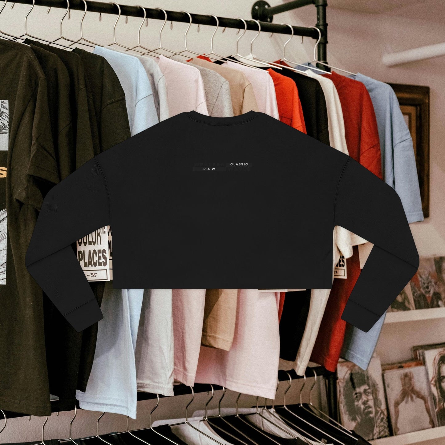 Women's Cropped Sweatshirt_ N3+ Series WCSS PT2WW004_ Limited Edition Utmost Comfort by WesternWaves: