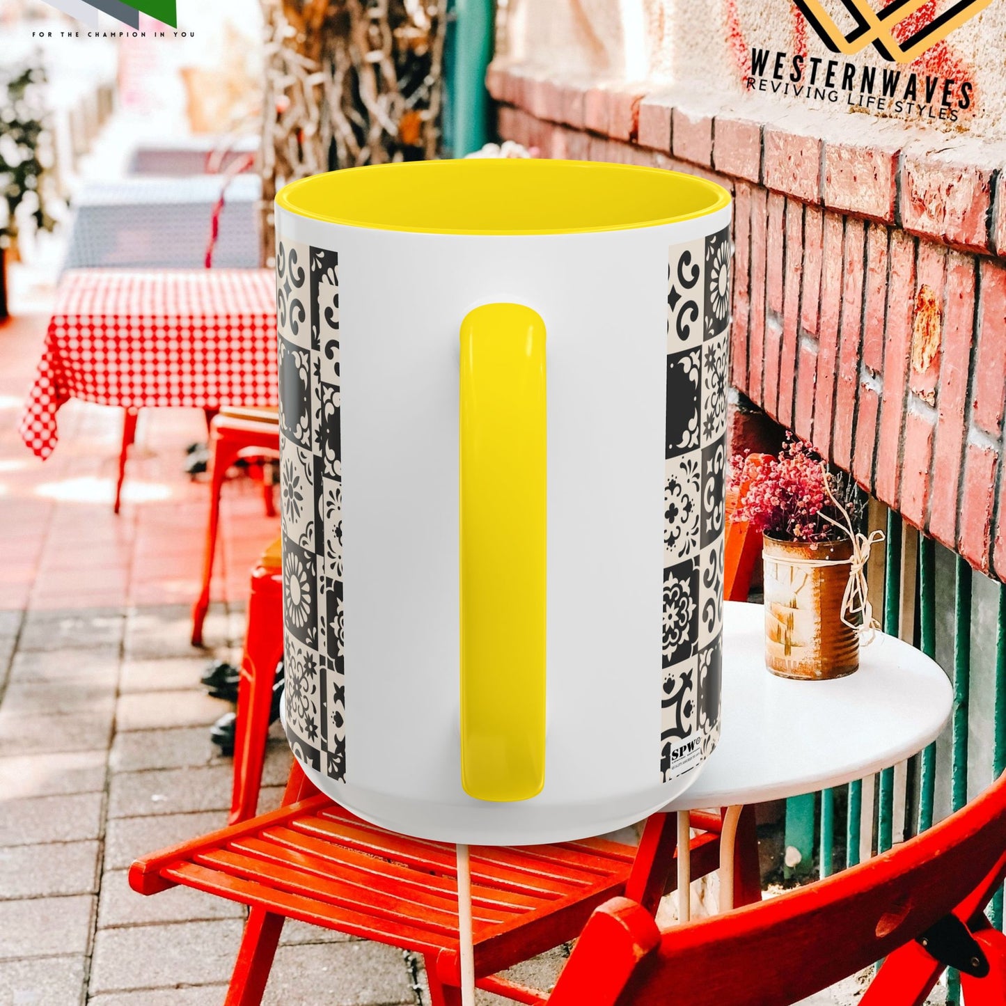 Accent Coffee Mug (11, 15oz)_ N+ Series ACMUG PT2WW004_ Limited Edition Mug by WesternWaves