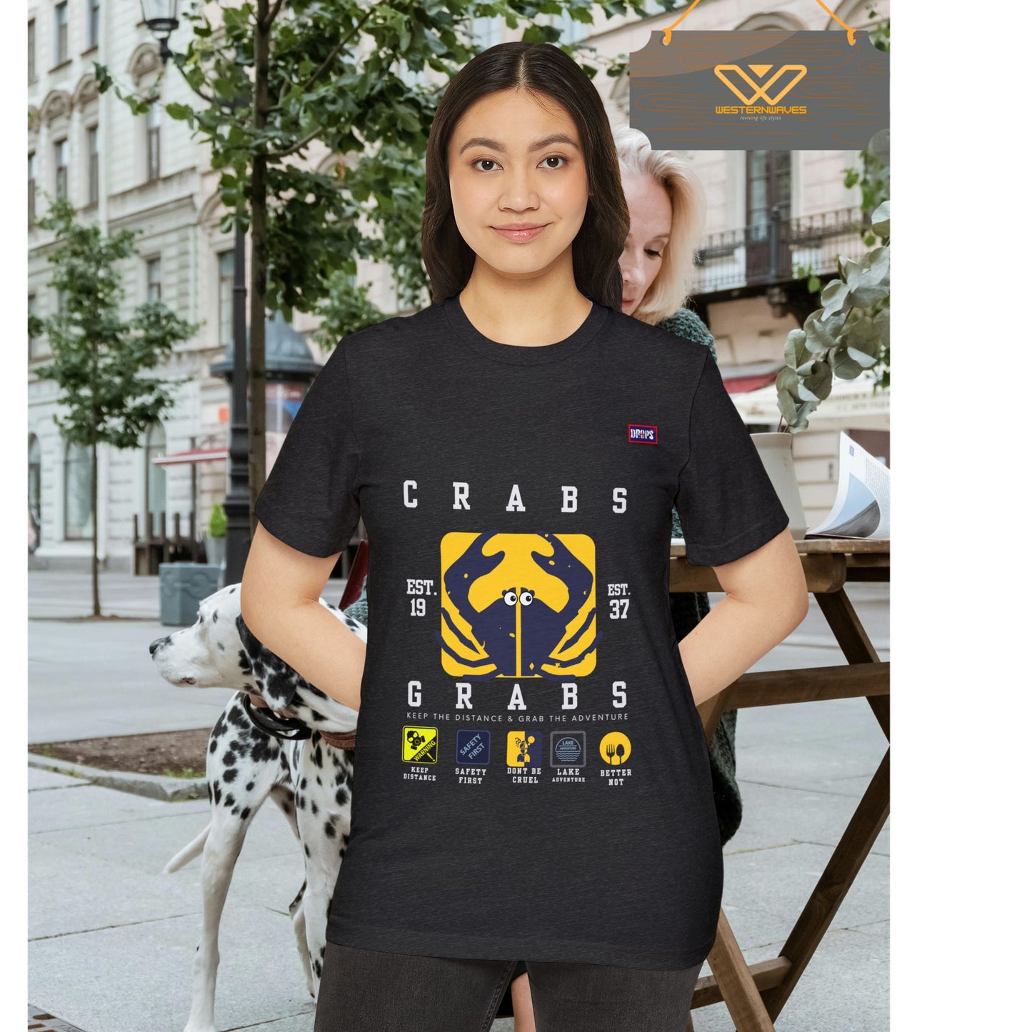 Eco-Friendly Crab Graphic Tee, Sustainable Fashion T-Shirt, Unisex Nature Lover Gift, Beach Vibes Apparel, Boho T-Shirt_ 22 May 2025_ 001