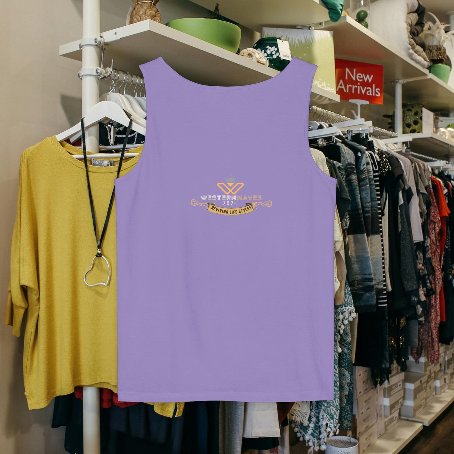 Unisex Garment-Dyed Tank Top_ N2+ Series USGDTT PT2WW012_ Limited Edition Comfort & Style by WesternWaves: