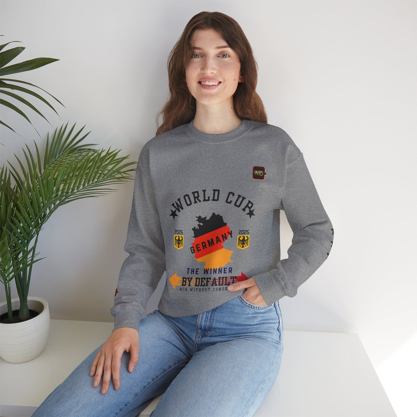 Unisex Sweatshirt_ N7+ Series USSS PT2WW001_ Germany The Winner by Default_ Limited Edition by WesternWaves: