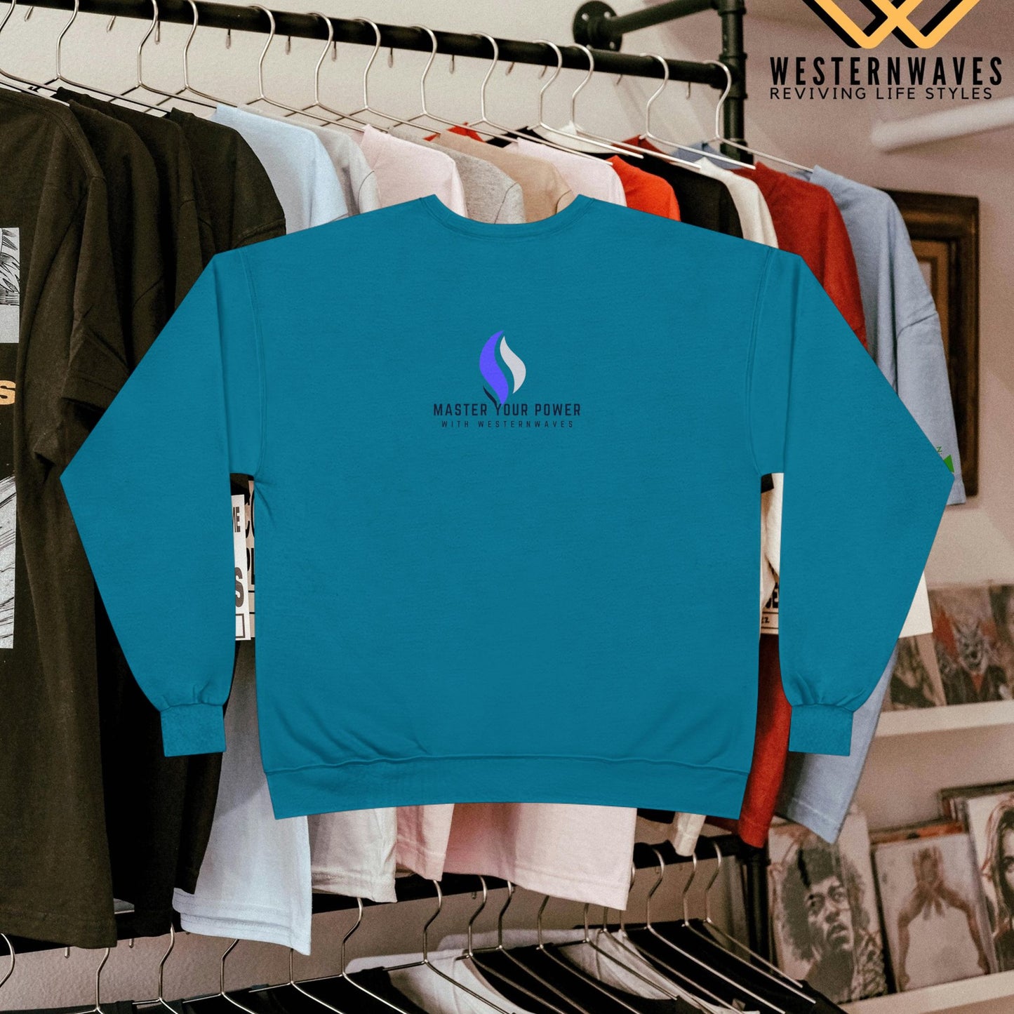 Unisex EcoSmart® Crewneck Sweatshirt_ N3+ Series USESCNSS PT2WW001_ Limited Edition Perfect Blend of Comfort, Style, & Sustainability by WesternWaves: