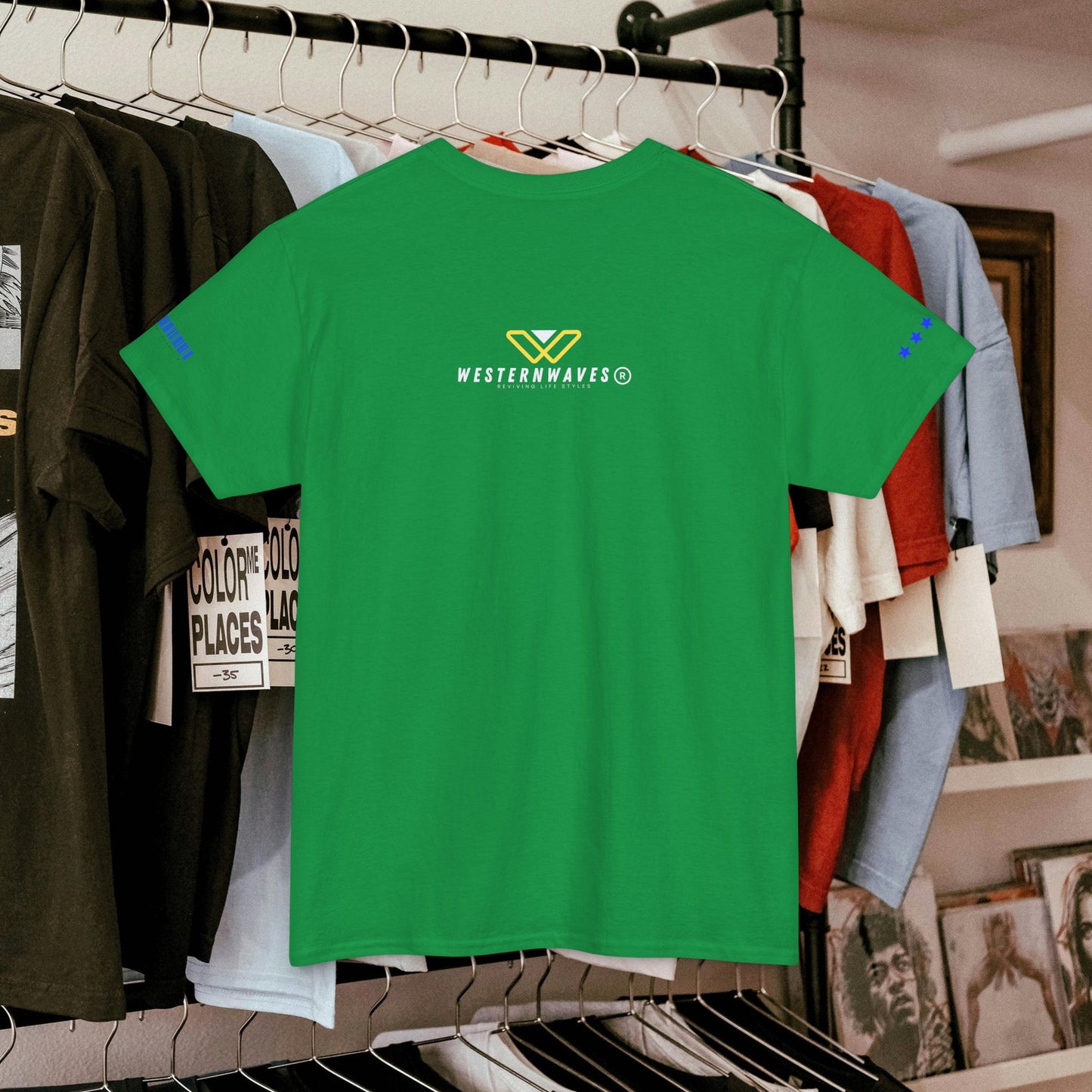 Unisex Heavy Cotton Tee_ Crafted from premium 100% cotton_ N2+ Series UHCT PT2WW009_ Limited Edition Maximum Comfort by WesternWaves: