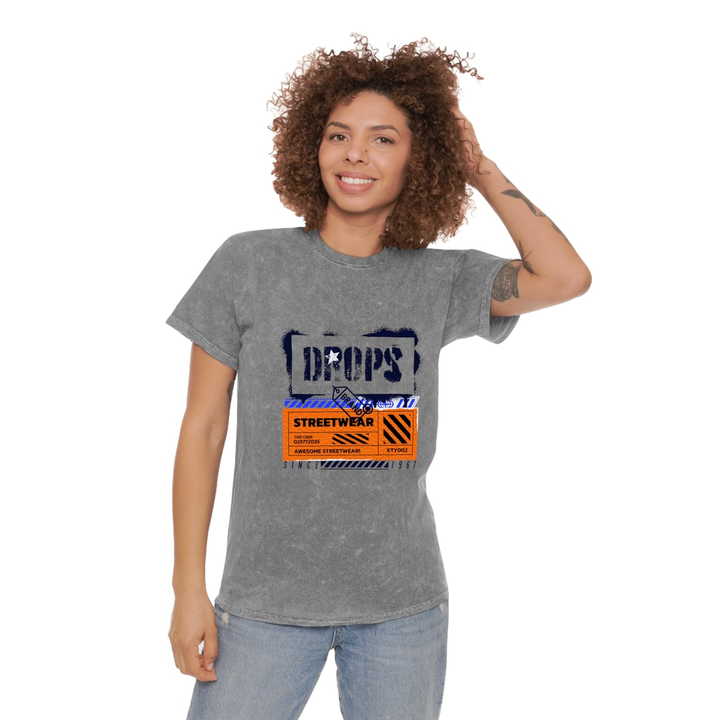 Unisex Mineral Wash T-Shirt_ N3+ Series UMWTS PT2WW001_ Limited Edition Retro Revival Experience by WesternWaves: