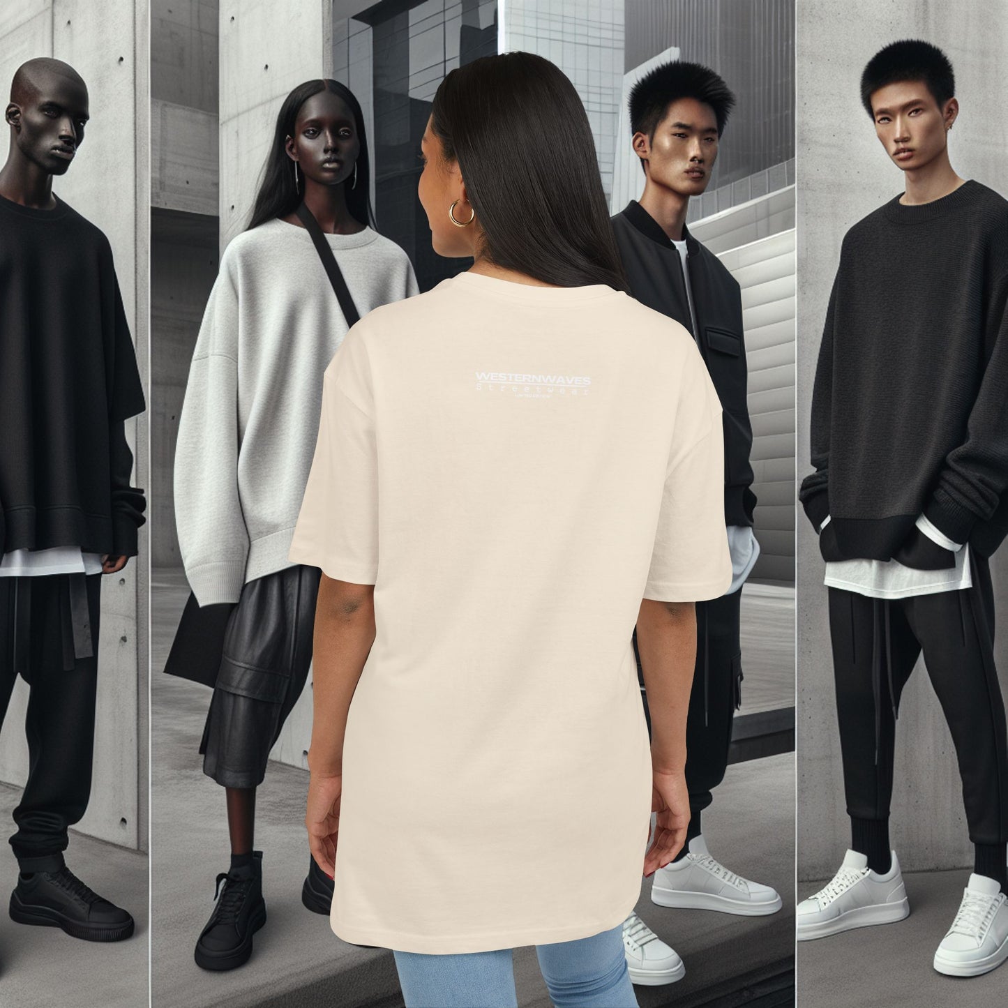 Unisex Heavy Oversize Tee_ N8+ Series USHOSTEE_ PT2WW002_ Limited Edition Urban Fashion Tee by WesternWaves: