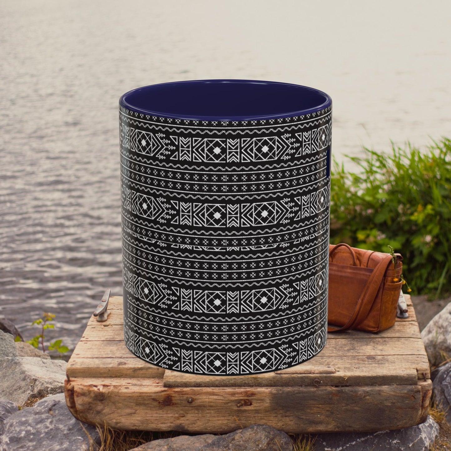 Accent Coffee Mug 11, 15oz_ N2 Series ACM11OZ PT2WW007_ Vibrant Limited Edition Design by WesternWawes: