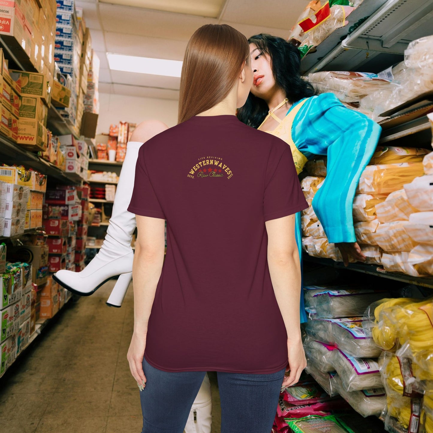 Unisex Ultra Cotton Tee_ Classic Comfort Unleashed_ N2+ Series USUCTEE PT2WW005_ Limited Edition Maximum Comfort & Style by WesternWaves: