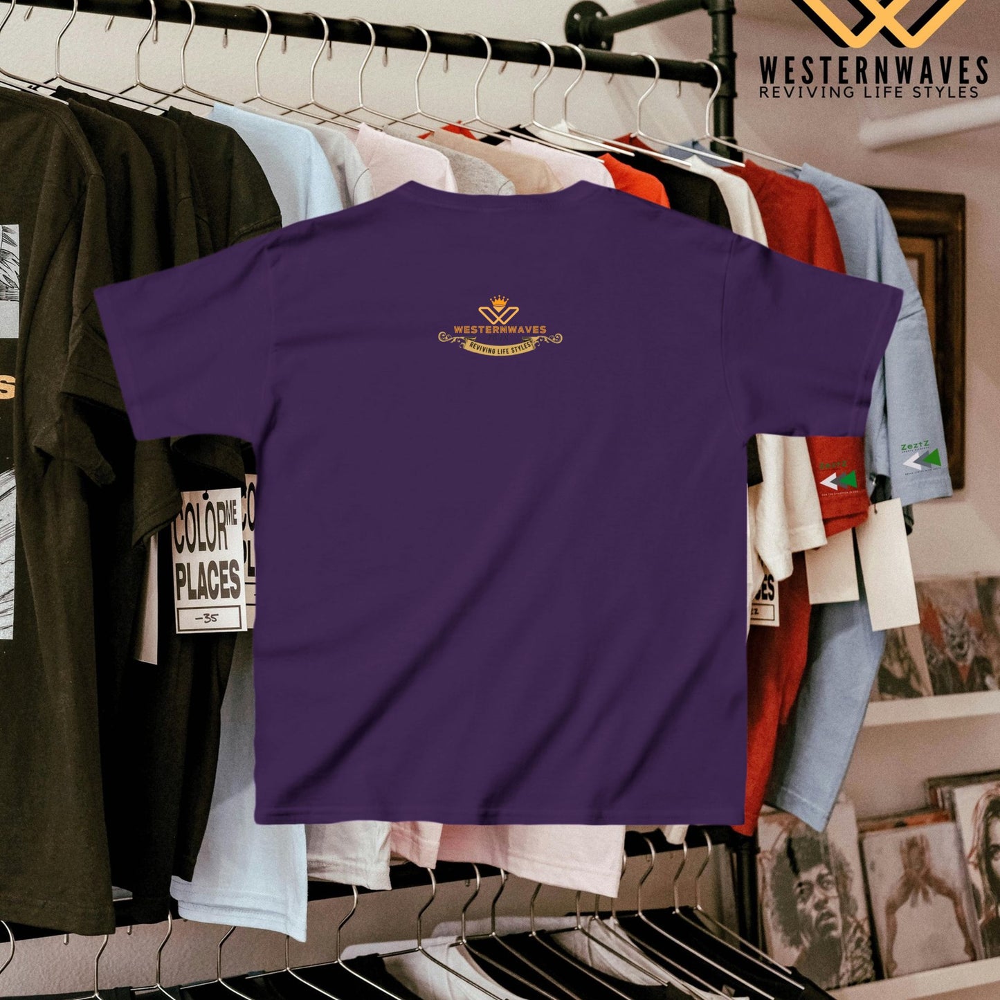 Kids Heavy Cotton™ Tee_ N2+ Series KHCT PT2WW003_ Limited Edition Durable Comfort for Every Adventure by WesternWaves: