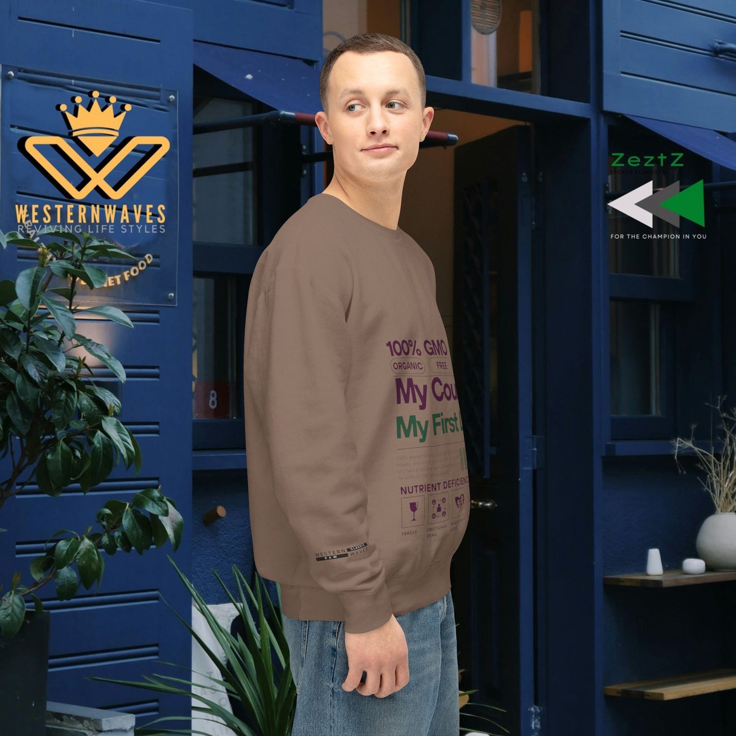 Unisex Lightweight Sweatshirt_ N7+ Series USLWSS PT2WW001_ Limited Edition by WesternWaves: