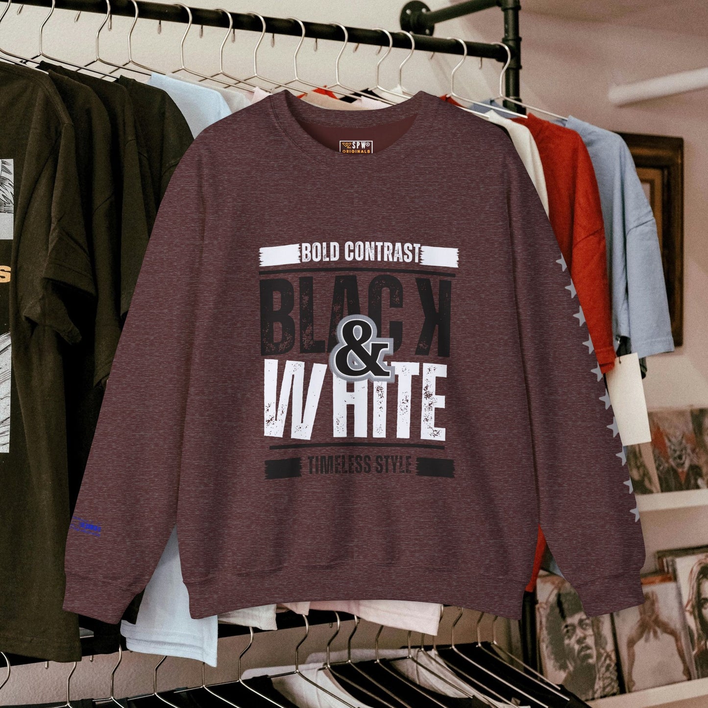 Unisex Heavy Blend™ Crewneck Sweatshirt_ N+ Series UHBCSS PT2WW028_ Limited Edition by WesternWaves: