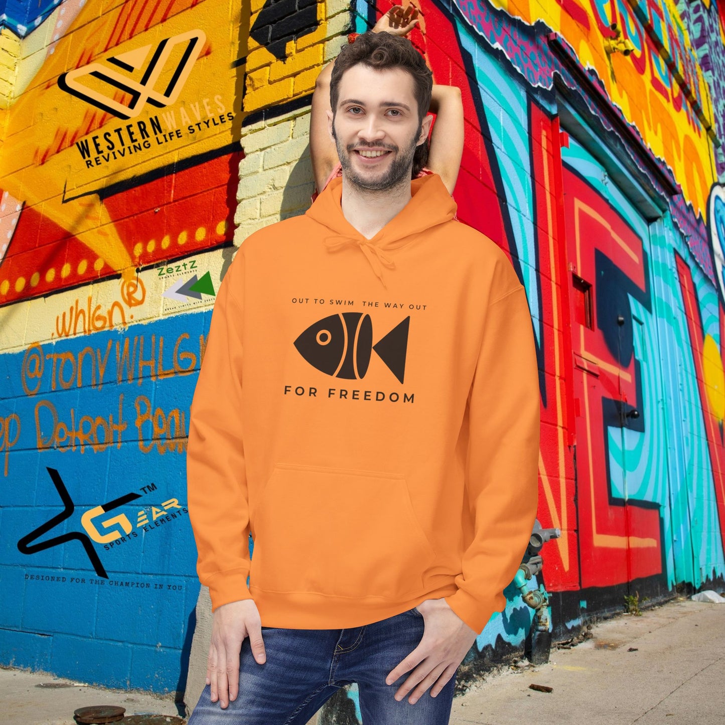Unisex Midweight Softstyle Fleece Hoodie_ N3+ Series USMWXXFH PI2WW001_ Limited Edition by WesternWaves: