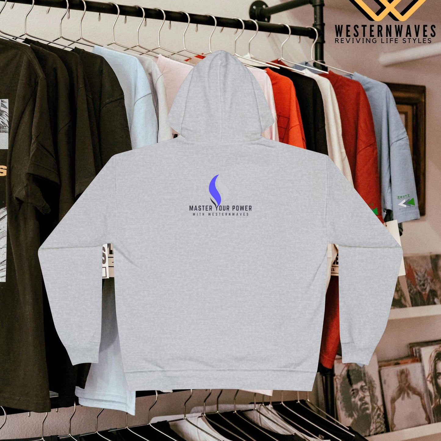 Unisex EcoSmart® Pullover Hoodie Sweatshirt_ N2+ Series USESPOHSS PT2WW001_ LImited Edition Quality Garment by WesternWaves: