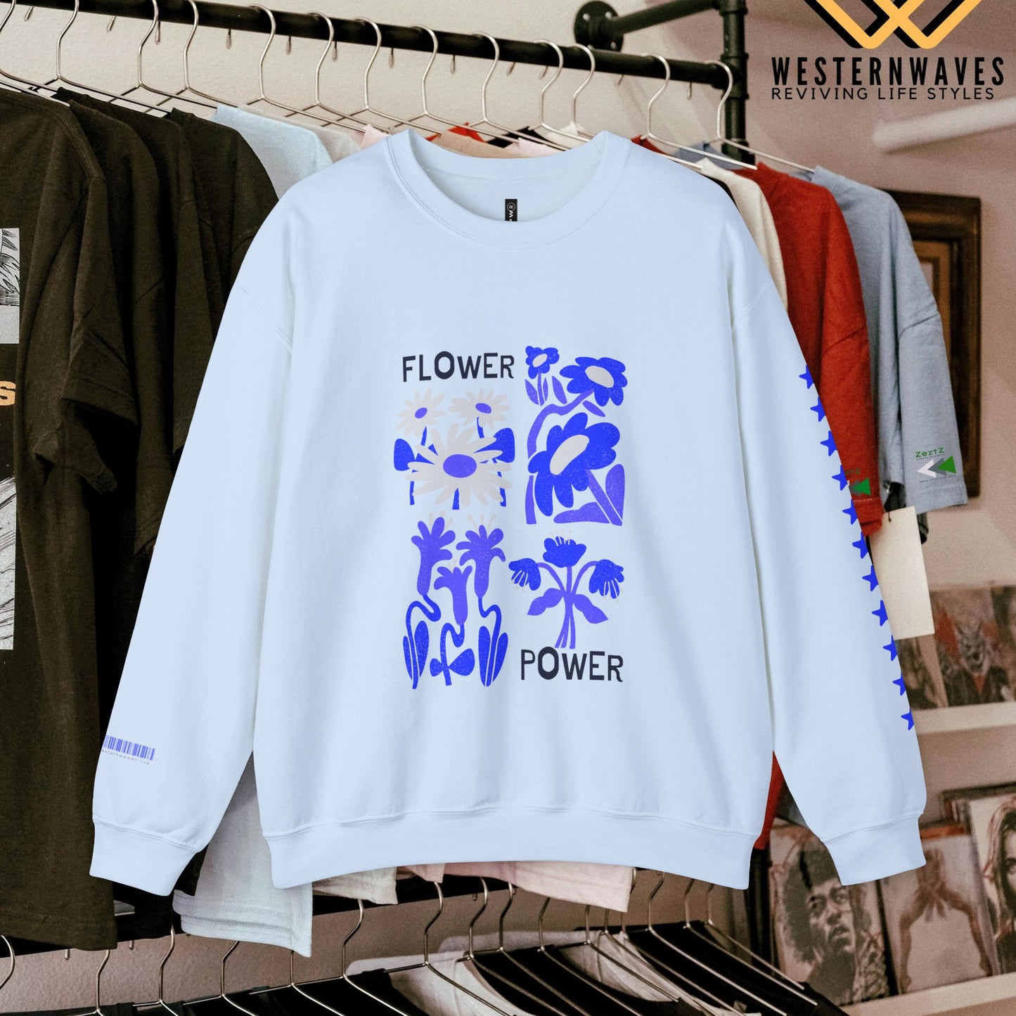 Unisex Heavy Blend™ Crewneck Sweatshirt_ N3+ Series UHBCSS PT2WW030_ Limited Edition Pure Luxury By WesternWaves: