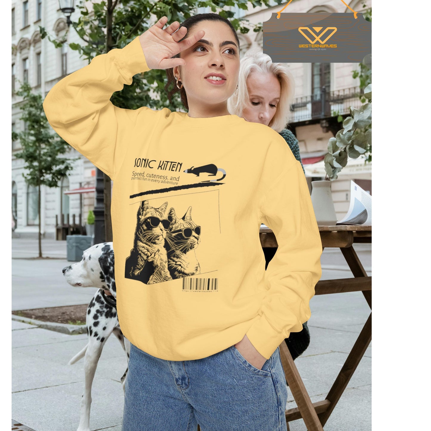 Unisex Garment-Dyed Sweatshirt_ N3+ Series SPW UGDSS PT2WW003_WesternWaves Limited Edition