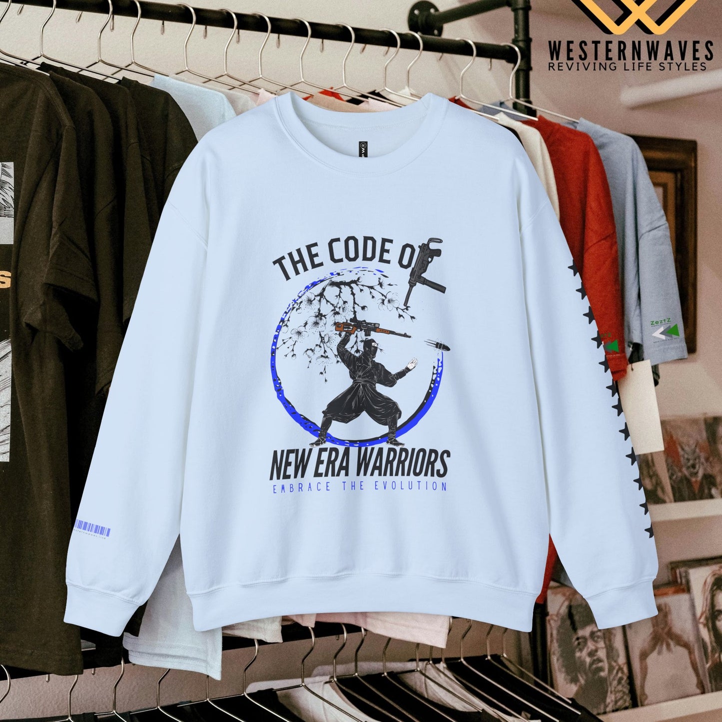 Unisex Heavy Blend™ Crewneck Sweatshirt_ N3+ Series UHBCSS PT2WV010_ Limited Edition Timeless Style by WesternWaves: