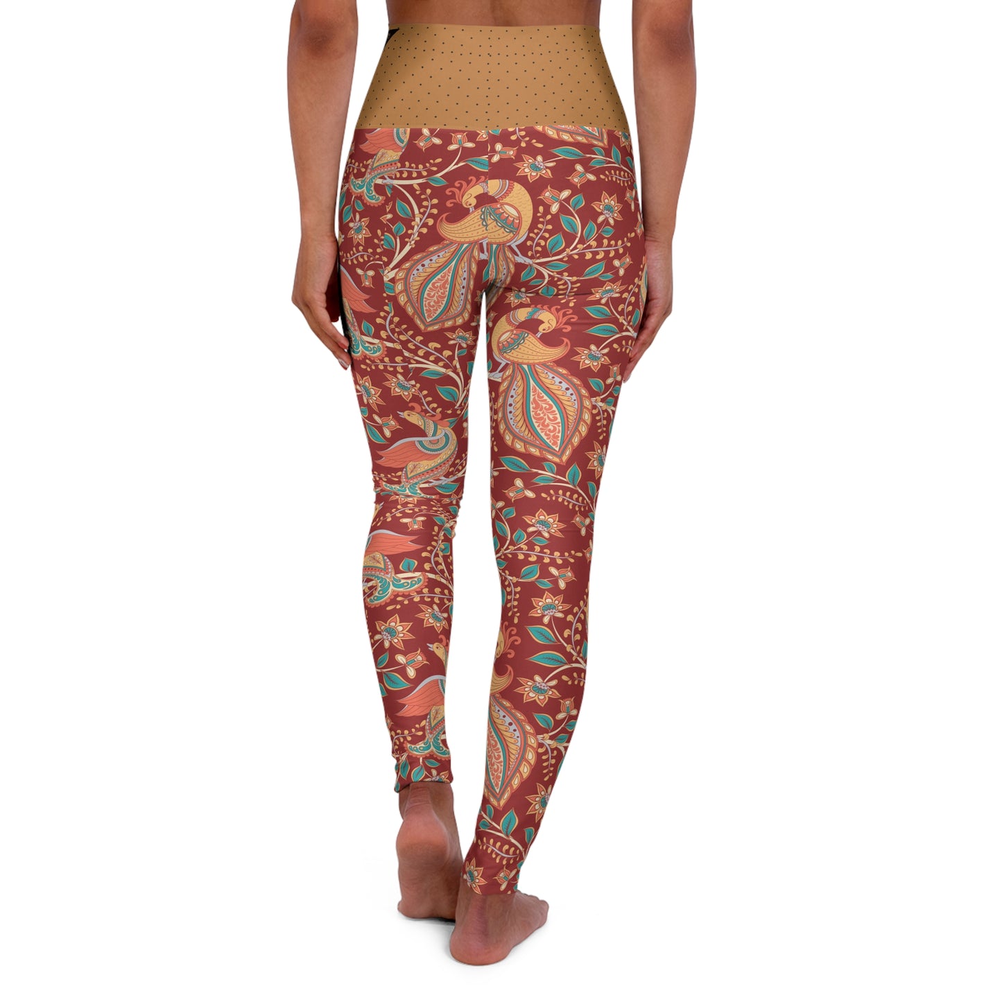 High Waisted Yoga Leggings (AOP)_ N+ Series HWYL(AOP) PT2WW003_ Limited Edition Cosmic Fusion by WesternWaves:
