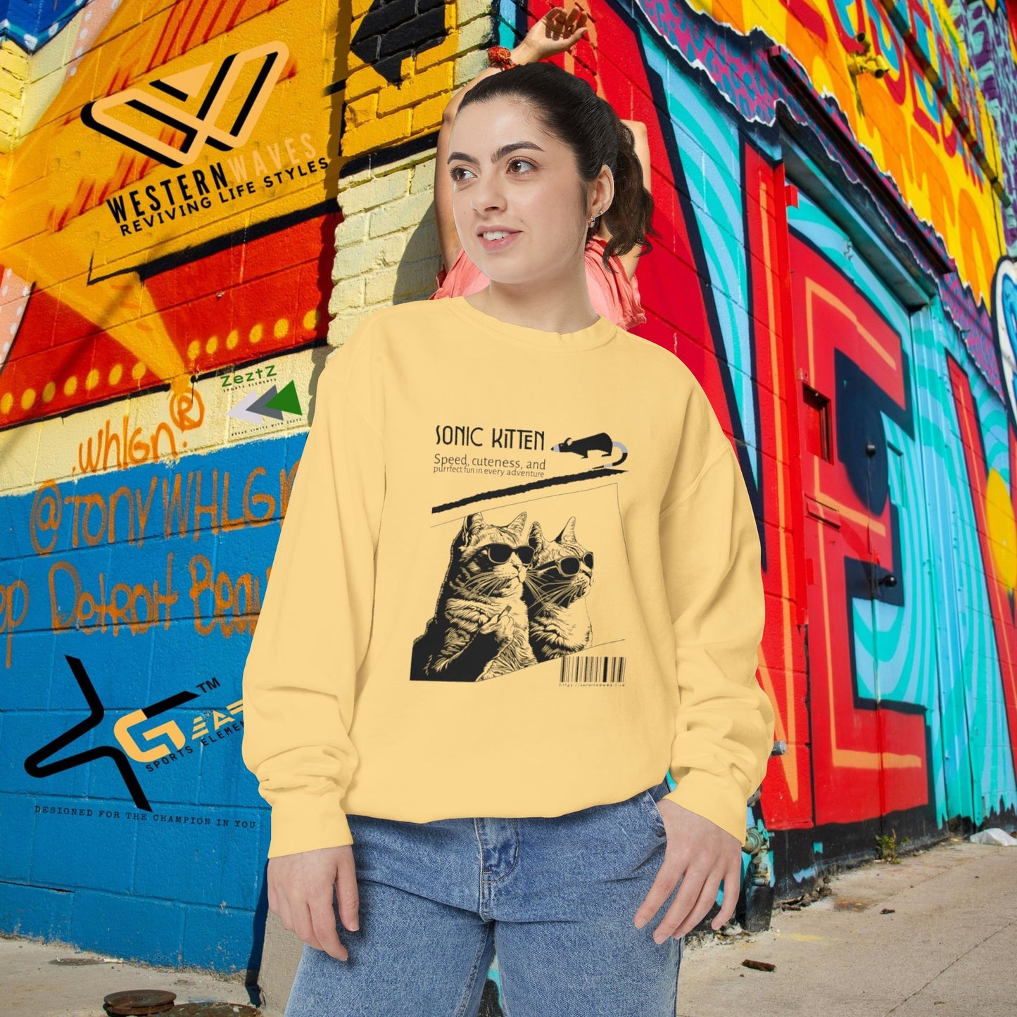 Unisex Garment-Dyed Sweatshirt_ N3+ Series SPW UGDSS PT2WW003_WesternWaves Limited Edition