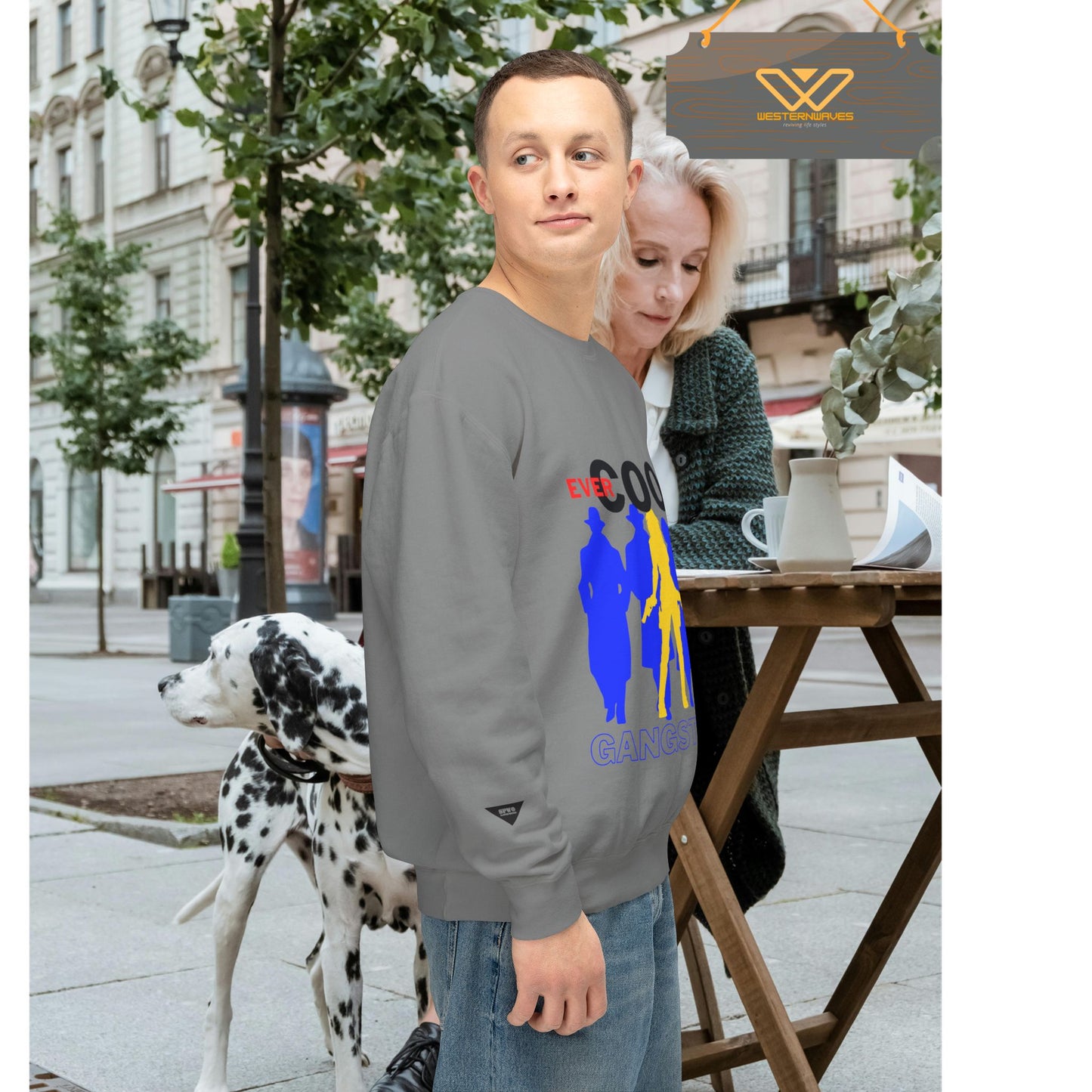 Unisex Lightweight Crewneck Sweatshirt_ N3+ Series ULWCSS PT2WW001_ Limited Edition by WesternWaves: