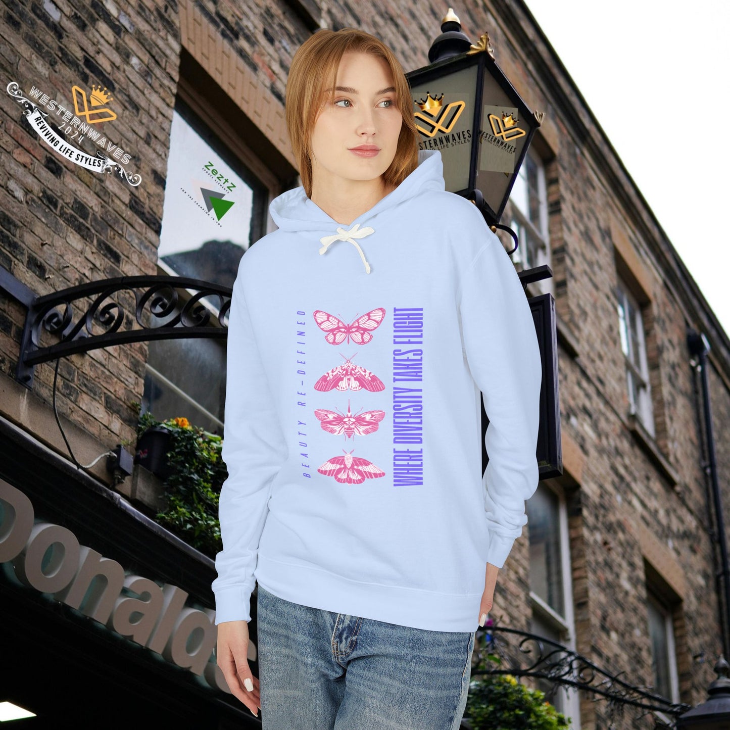 Unisex Lightweight Hooded Sweatshirt – N3+ Series USLWHSS PT2WW012_ Limited Edition Crafted Comfort by WesternWaves: