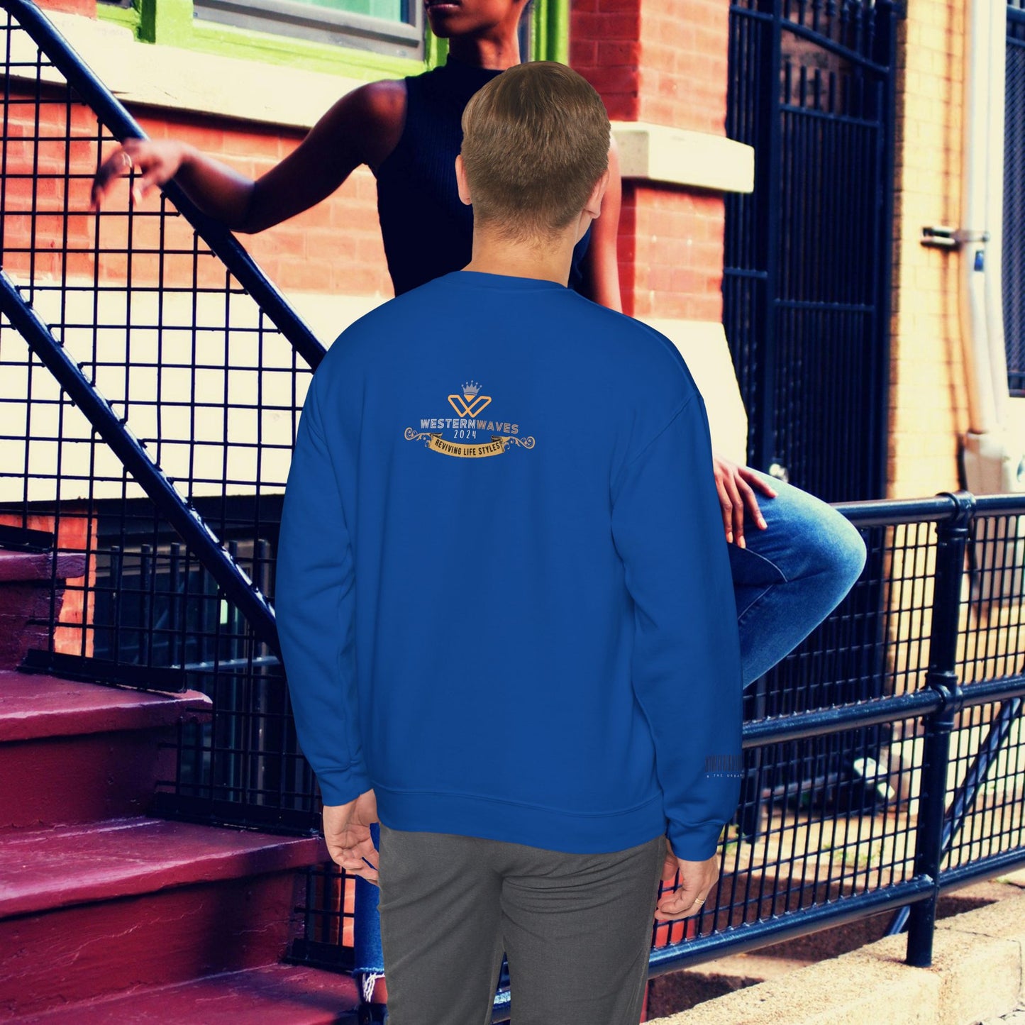Unisex Heavy Blend™ Crewneck Sweatshirt_ N3+ Series UHBCSS PT2WW006_ Limited Edition Pure Luxury By WesternWaves: