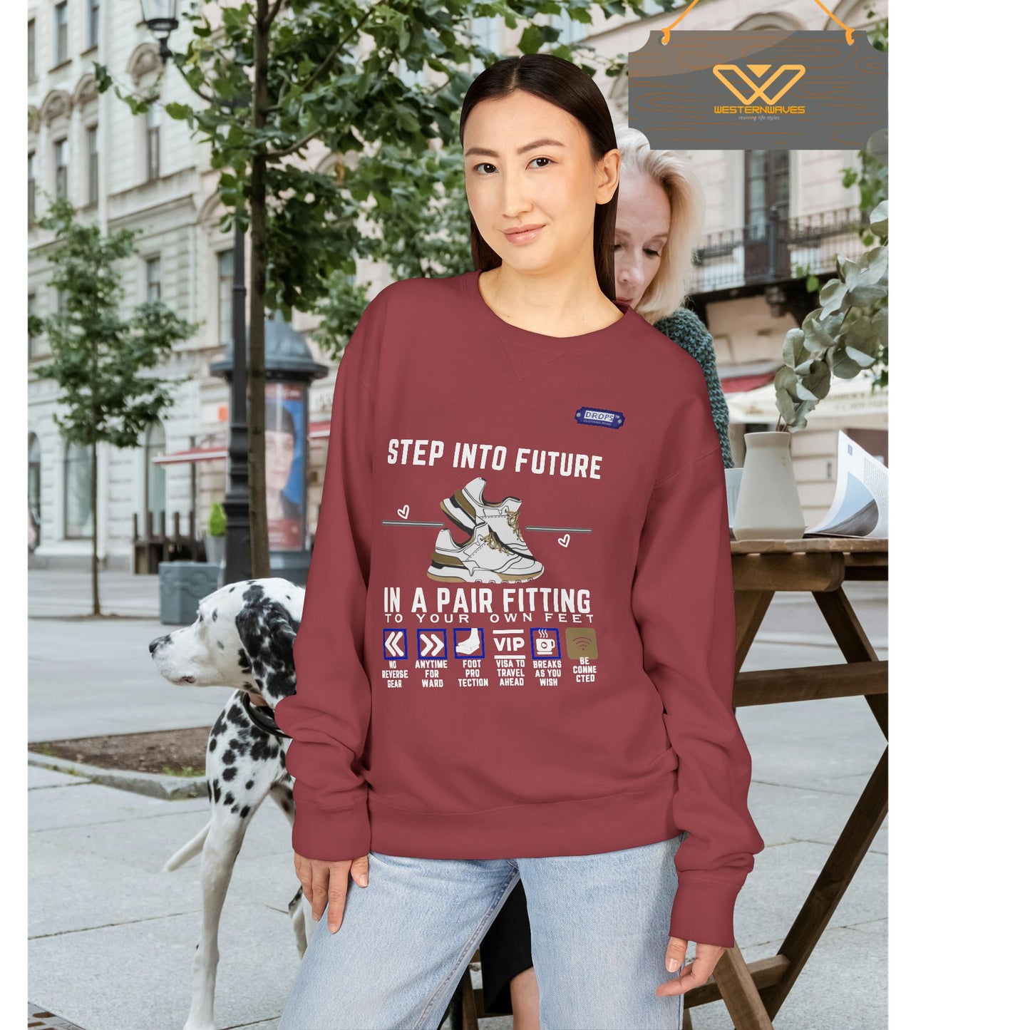 Unisex ComfortWash® Garment Dyed Crewneck Sweatshirt_ N7* Series USCGDCNSS PT2WW001_ Limited Edition Comfort & Retro Flair by WesternWaves: