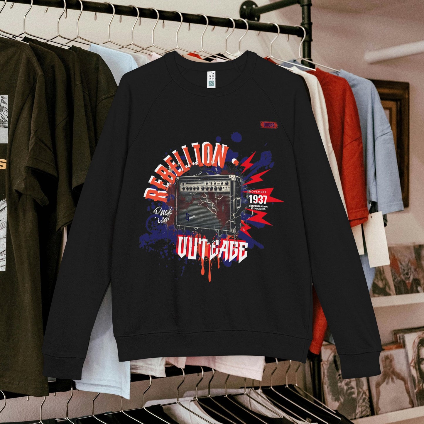Rebellion Graphic Crewneck Sweatshirt_ 02 Sep 2025_ Unisex Fashion, Casual Wear, Music Lover Gift, Vintage Style Apparel, Streetwear Style