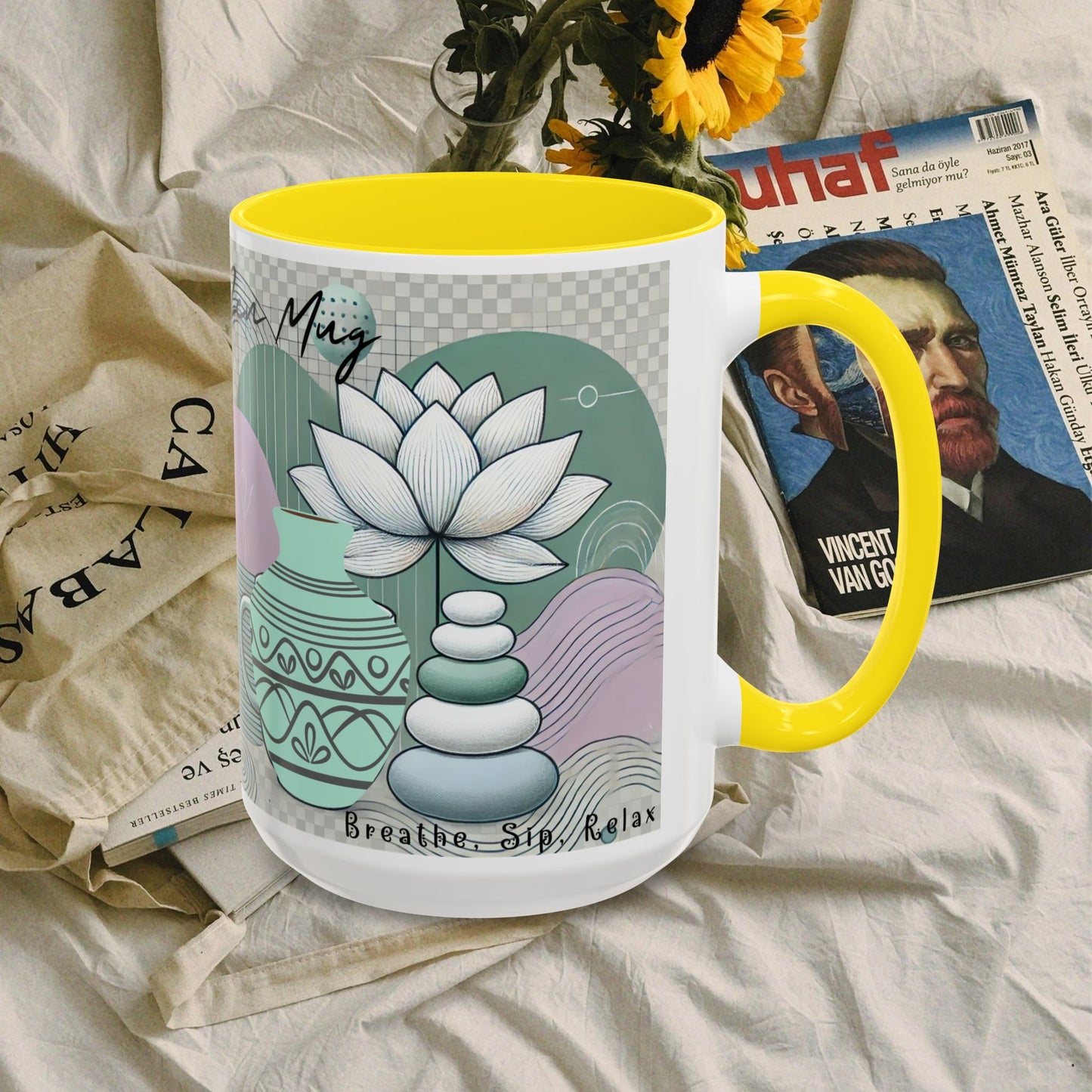 Accent Coffee Mug (11, 15oz) _ N3+ Series ACMUG PT2WW006_ Limited Edition Blend Style & Functionality by WesternWaves: