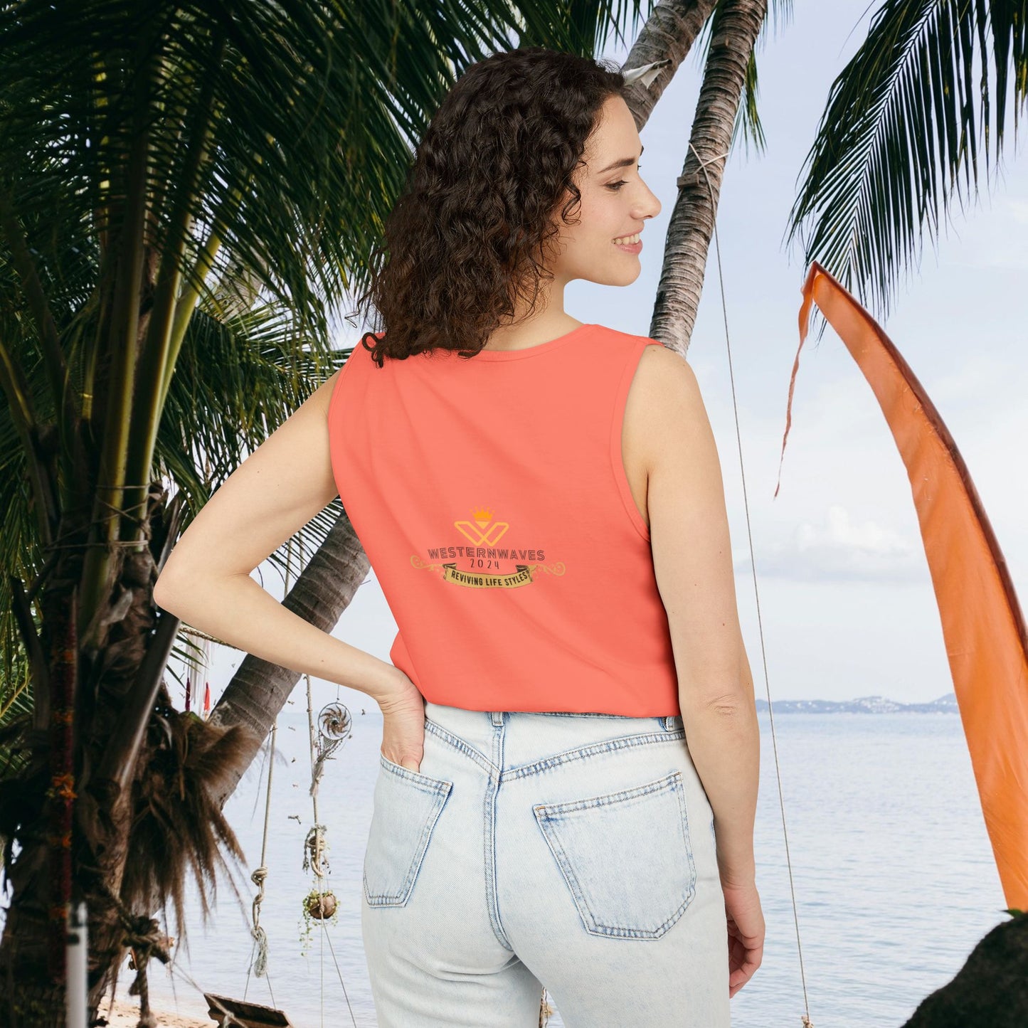 Unisex Garment-Dyed Tank Top_ N2+ Series USGDTT PT2WW015_ Limited Edition Comfort & Style by WesternWaves: