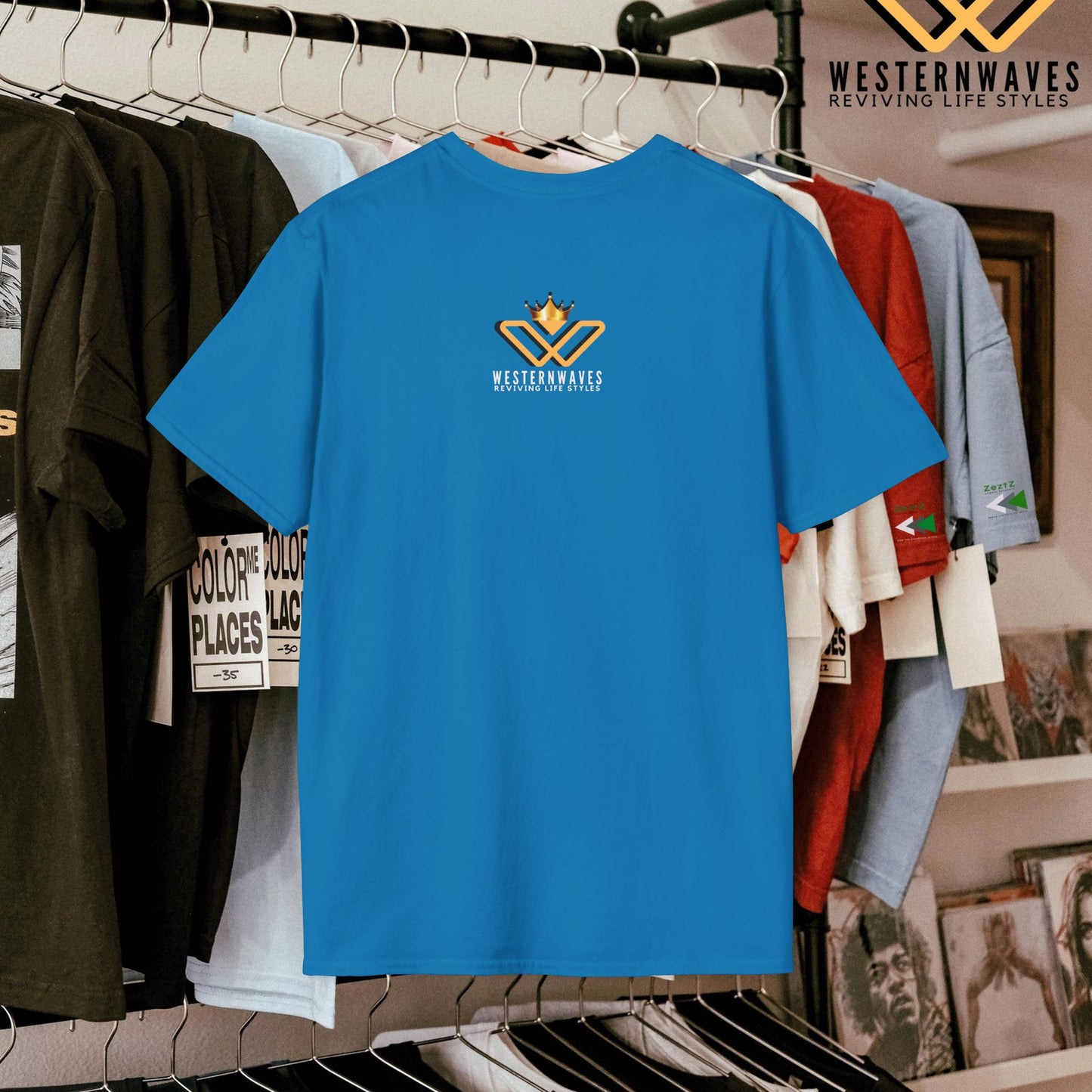 Unisex Softstyle T-Shirt_ N3+ Series USSTS FT2WW004_ Redefine Relaxation Limited Edition by WesternWaves: