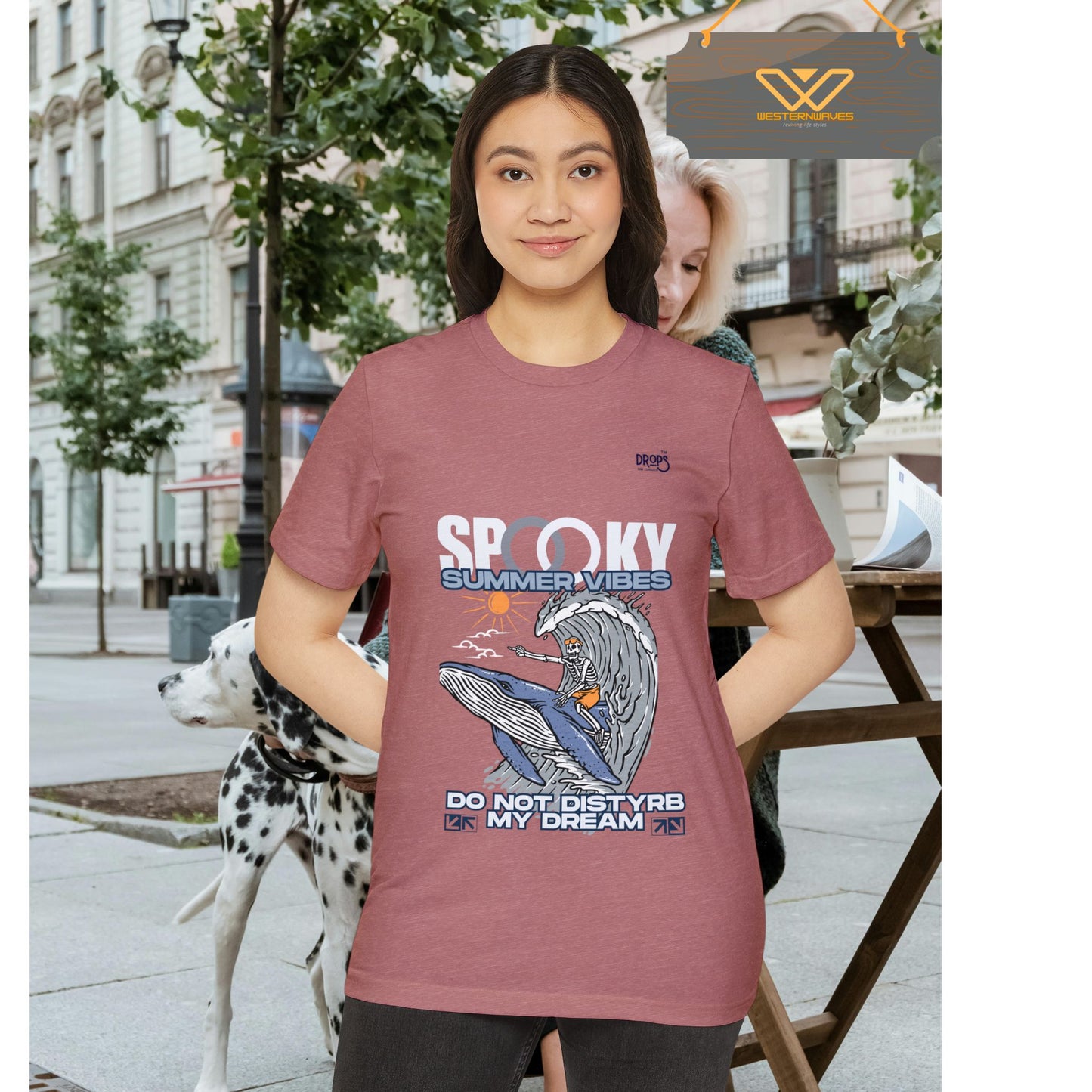 Spooky Summer Vibes Unisex Organic T-Shirt - Eco-Friendly Graphic Tee_ 09 May 2025_ 002