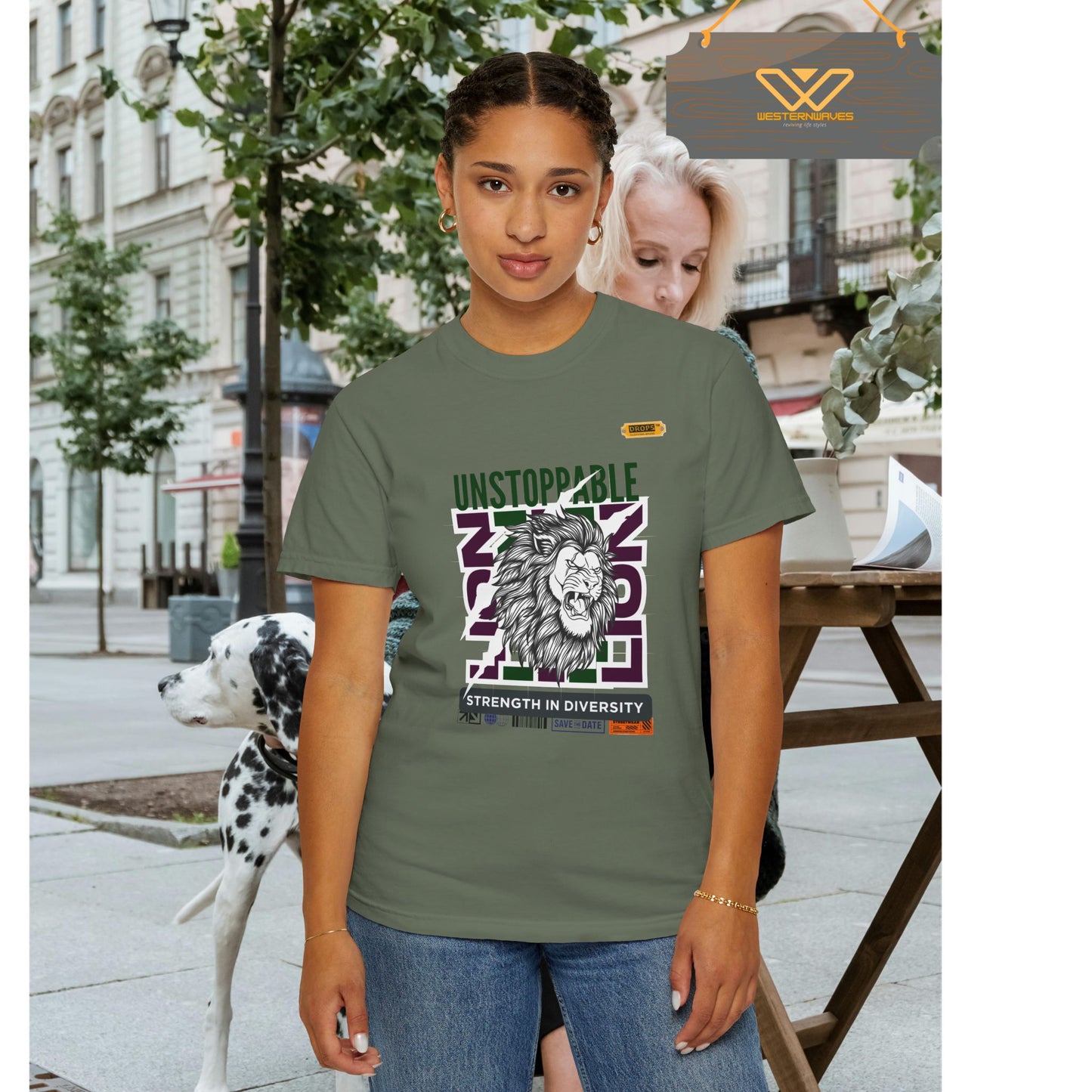 Unisex Garment-Dyed T-Shirt_ 26 June 2025_ Limited Edition Strength in Diversity by WesternWaves: