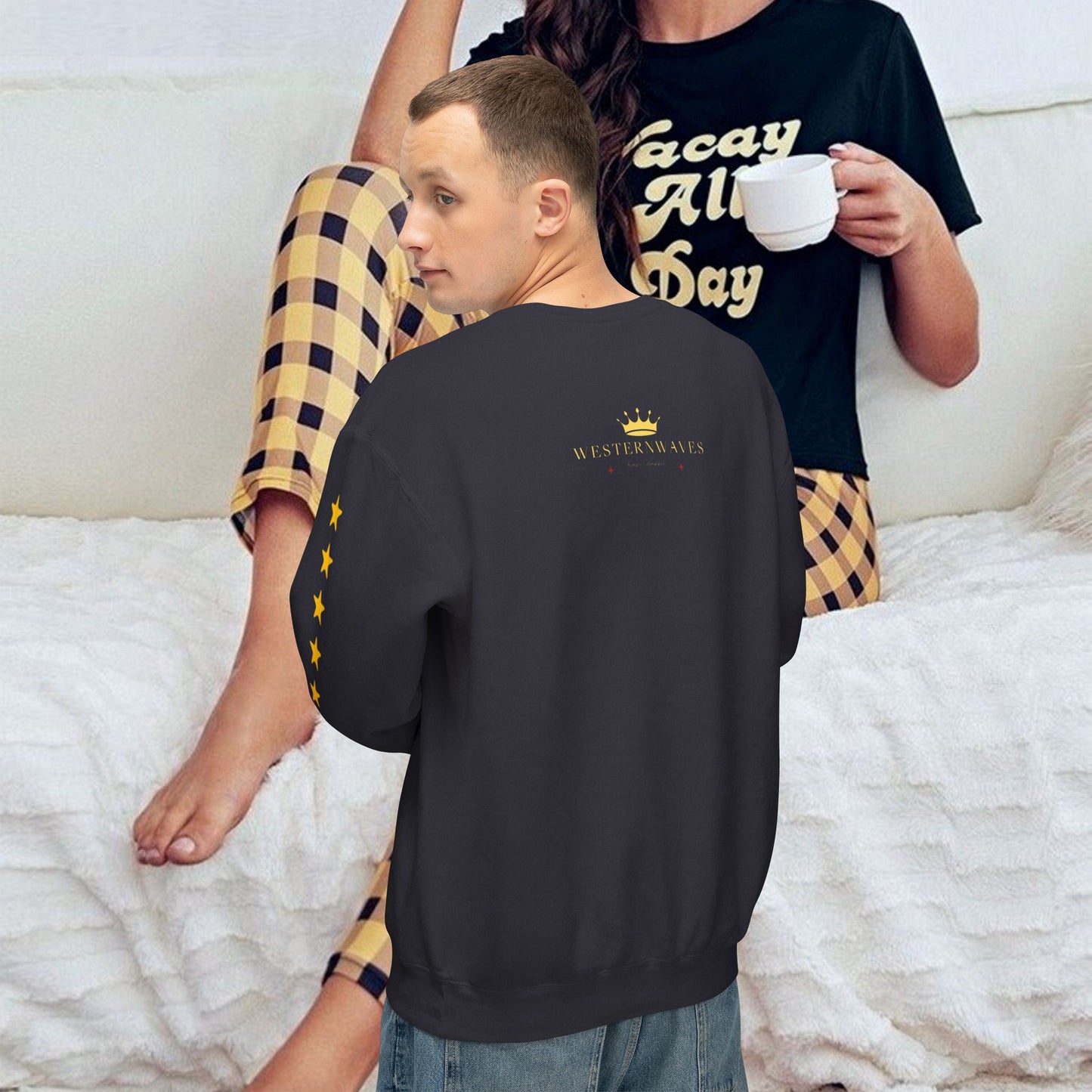 Unisex Lightweight Sweatshirt_ N7+ Series USLWSS PT2WW001_ Limited Edition by WesternWaves: