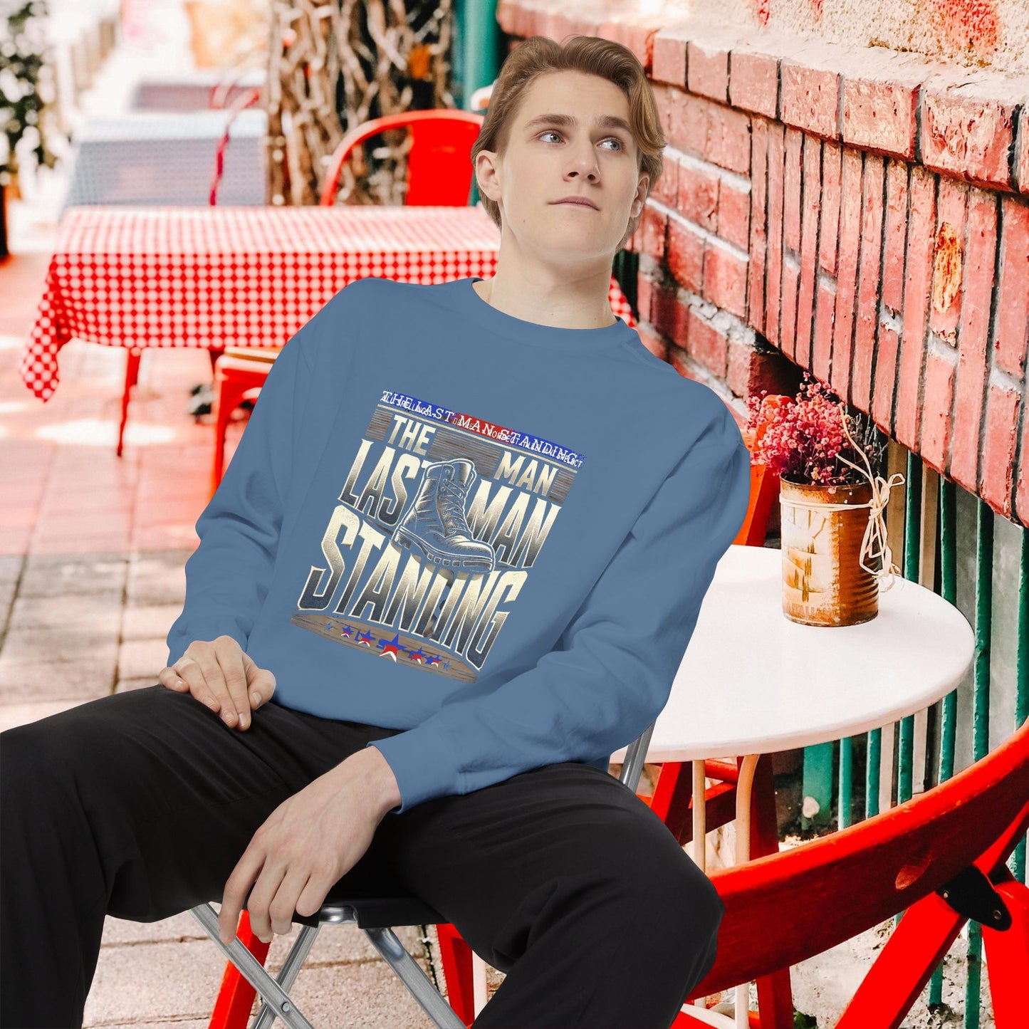 Unisex Garment-Dyed Sweatshirt _ N3+ Series GDSS PT2WW001_ Limited Edition of Both Fashion & Comfortby WesternWaves:
