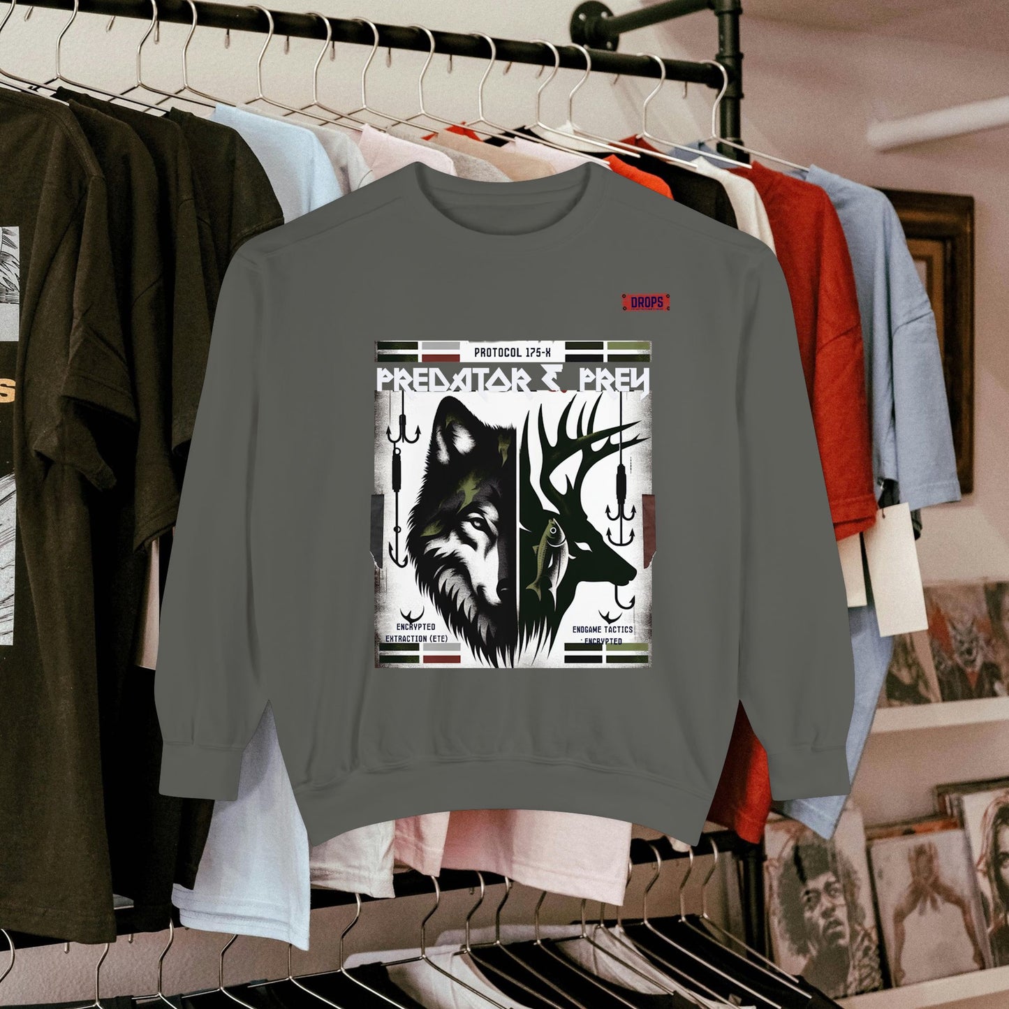 Predator & Prey Sweatshirt_ 03 Sep 2025_ Cozy Unisex Pullover, Nature Lover Apparel, Gifts for Wildlife Enthusiasts, Fall Fashion Layer