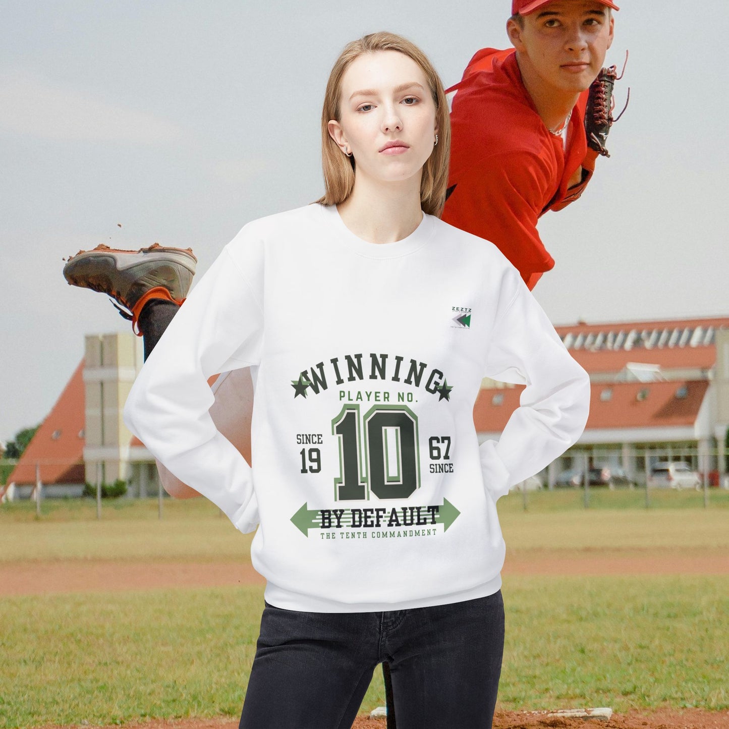 Unisex Midweight Softstyle Fleece Crewneck Sweatshirt_ N2 Series USMWSSFCNSS PT2WW001_ ‘ZeztZ’ Brand Limited Edition Statement of Style & Sustainability by WesternWaves: