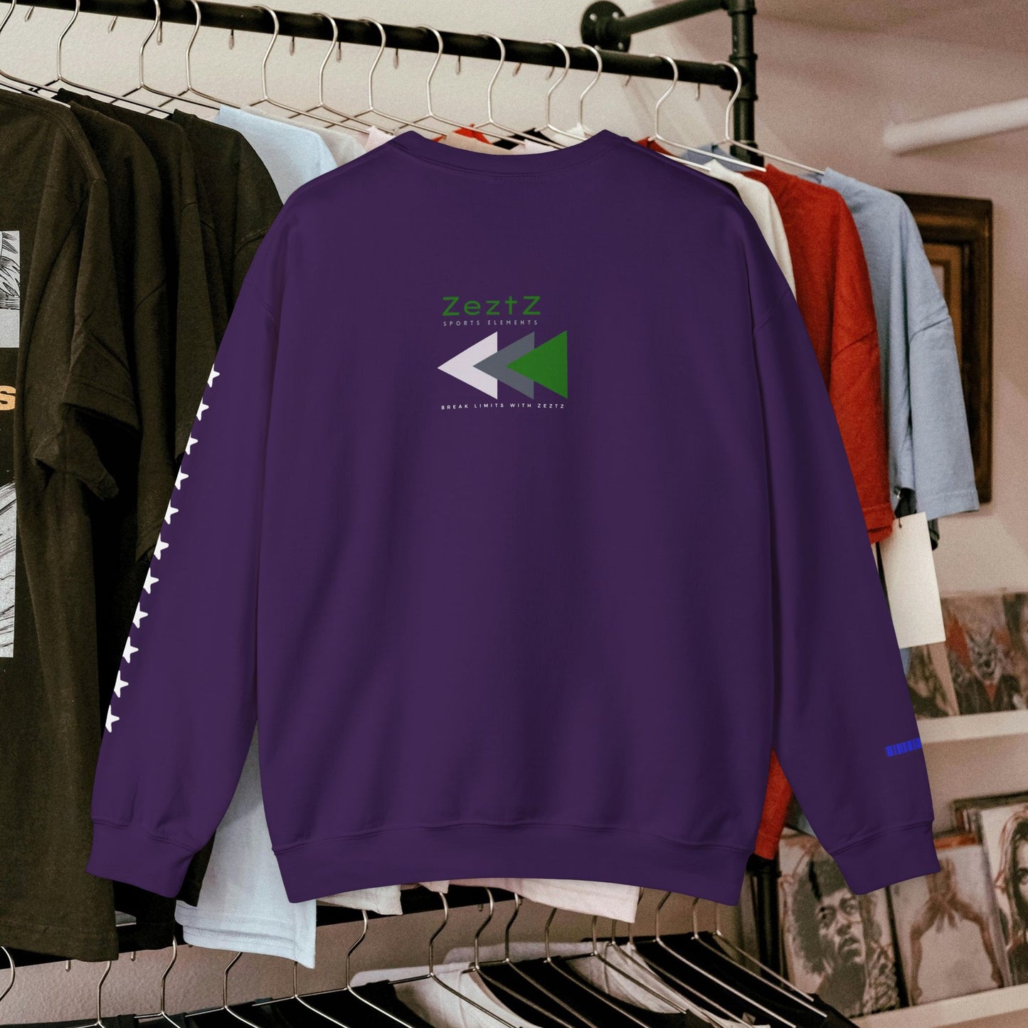 Unisex Heavy Blend™ Crewneck Sweatshirt_ N2+ Sports Series UHBCSS PT2WW009_ Limited Edition ‘Zeztz’ Brand Sports Elements by WesternWaves: