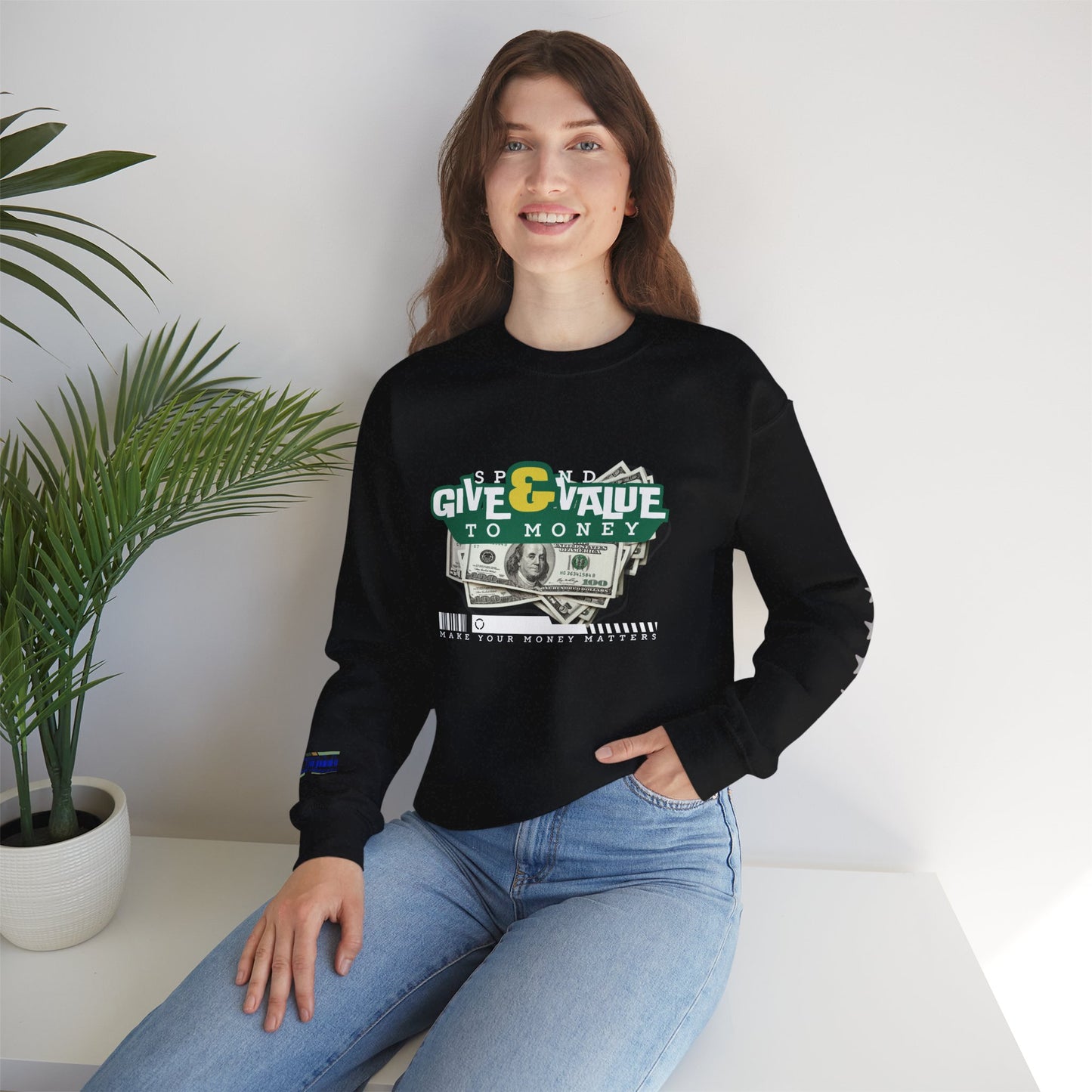 Unisex Heavy Blend™ Crewneck Sweatshirt_ N2+ Series UHBCSS PT2WW037_ Limited Edition Pure Luxury By WesternWaves: